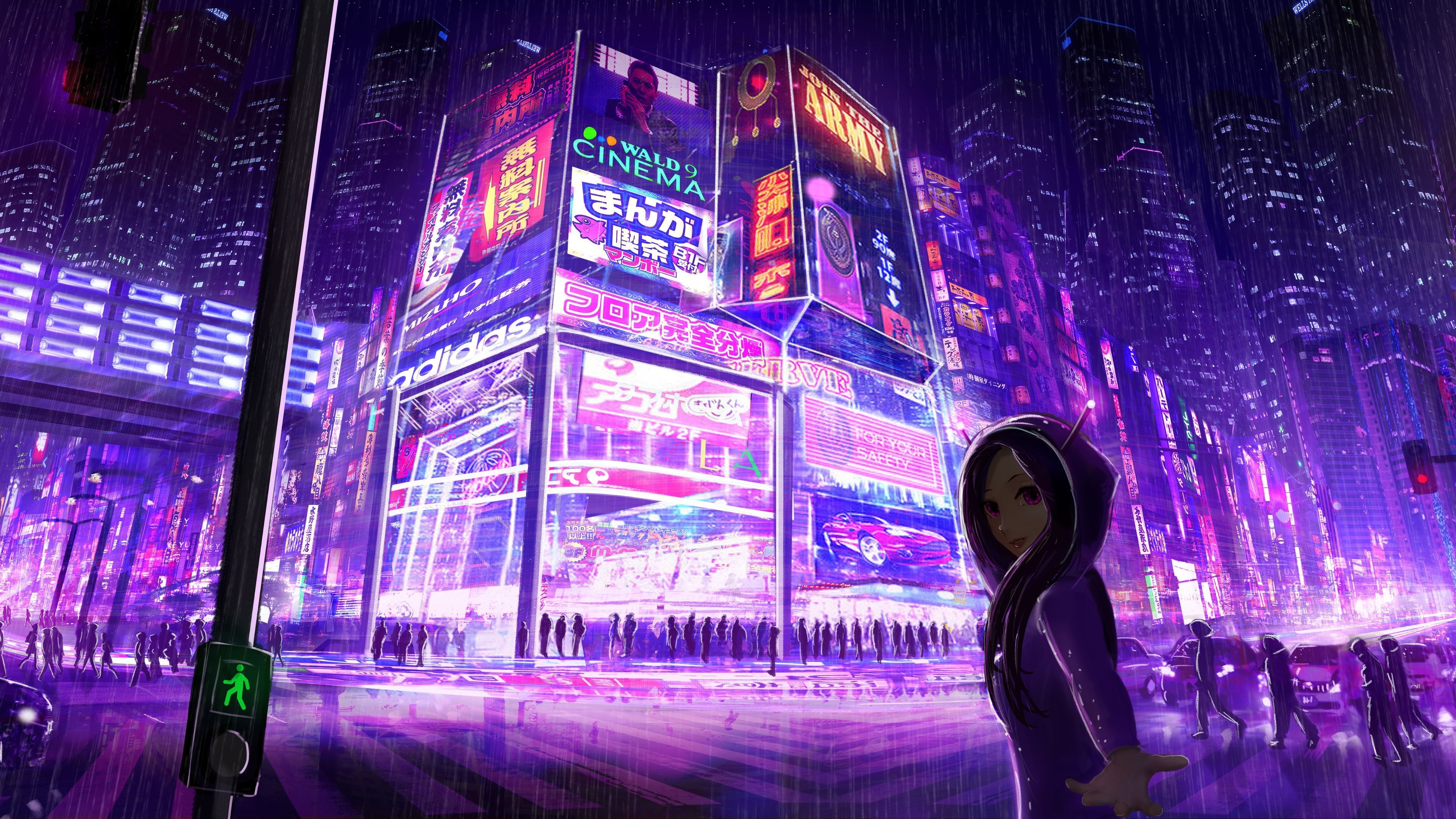 3840x2160 Cyberpunk Anime City Wallpaper Free Cyberpunk Anime City Background, Desktop