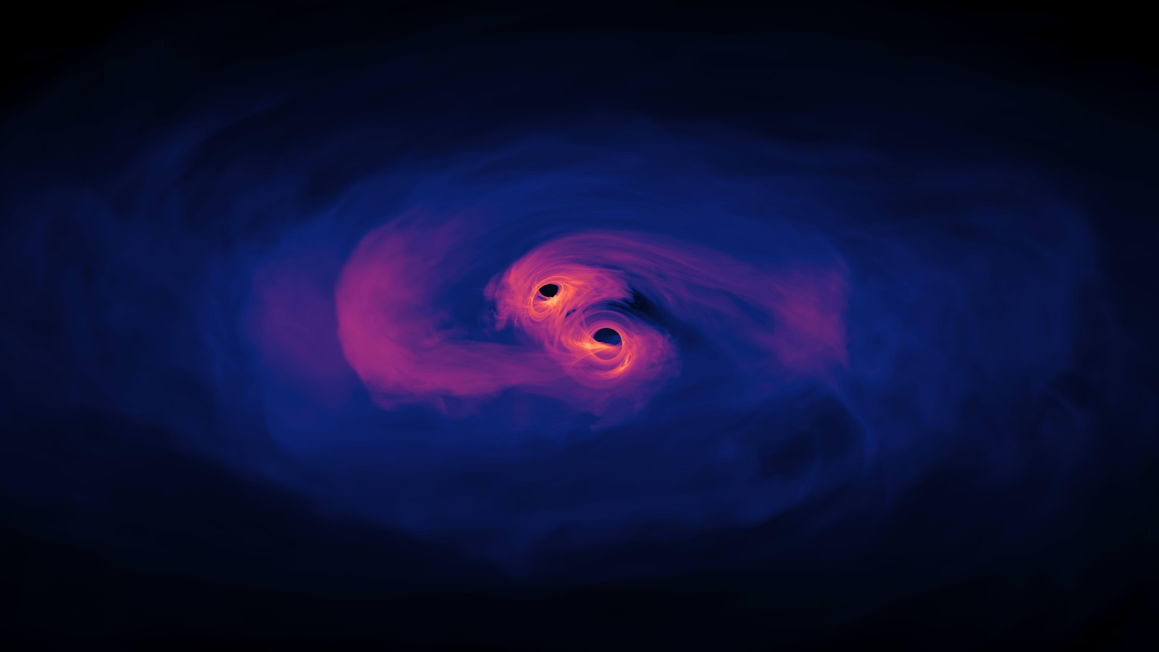 3840x2160 Supermassive Blackhole Binary System [38402160] #Hdwallpaper, Desktop