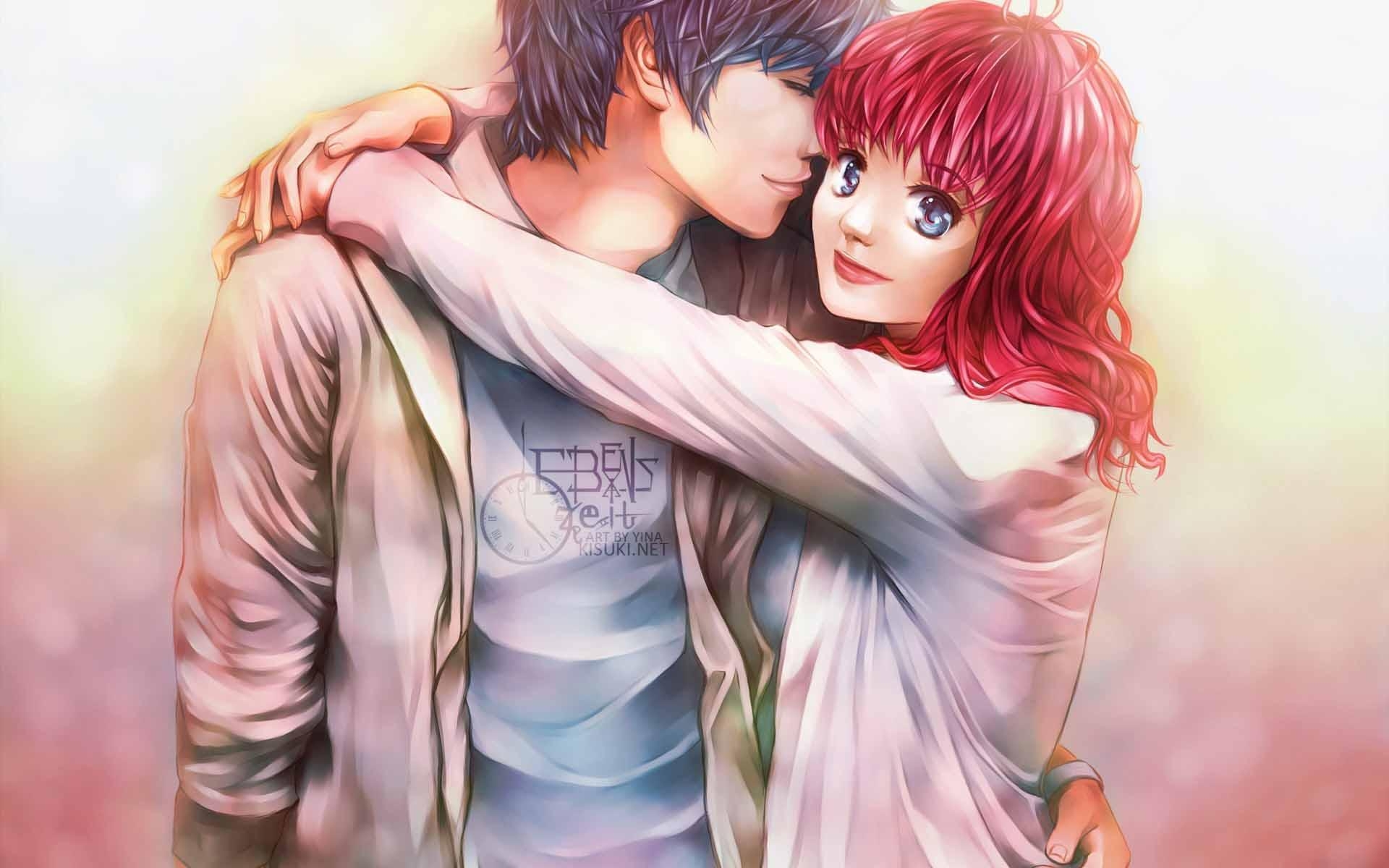 1920x1200 Cute Anime Couple Desktop Wallpaper, Desktop