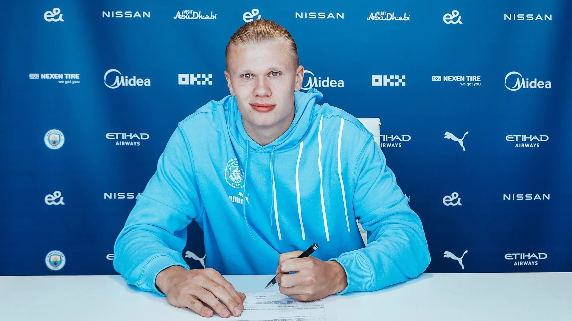 1920x1080 In Picture: 'Proud' Erling Haaland Officially Joins Manchester City, Desktop