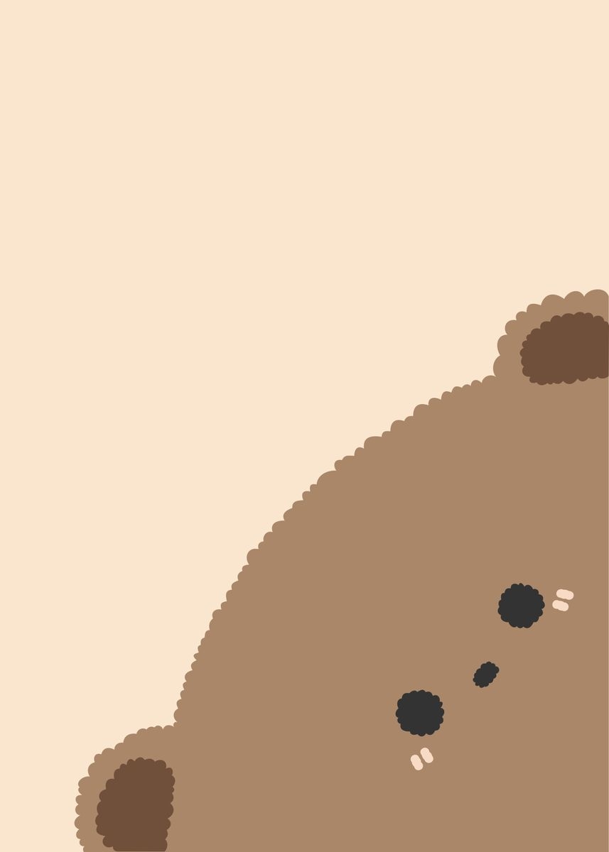 860x1200 cute brown bear peeking' Poster by Tio Dwiyanto ST, Phone