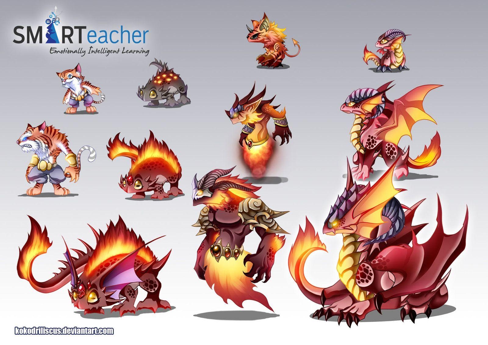 1600x1140 Prodigy Fire Monsters by *kokodriliscus. Creature, Desktop