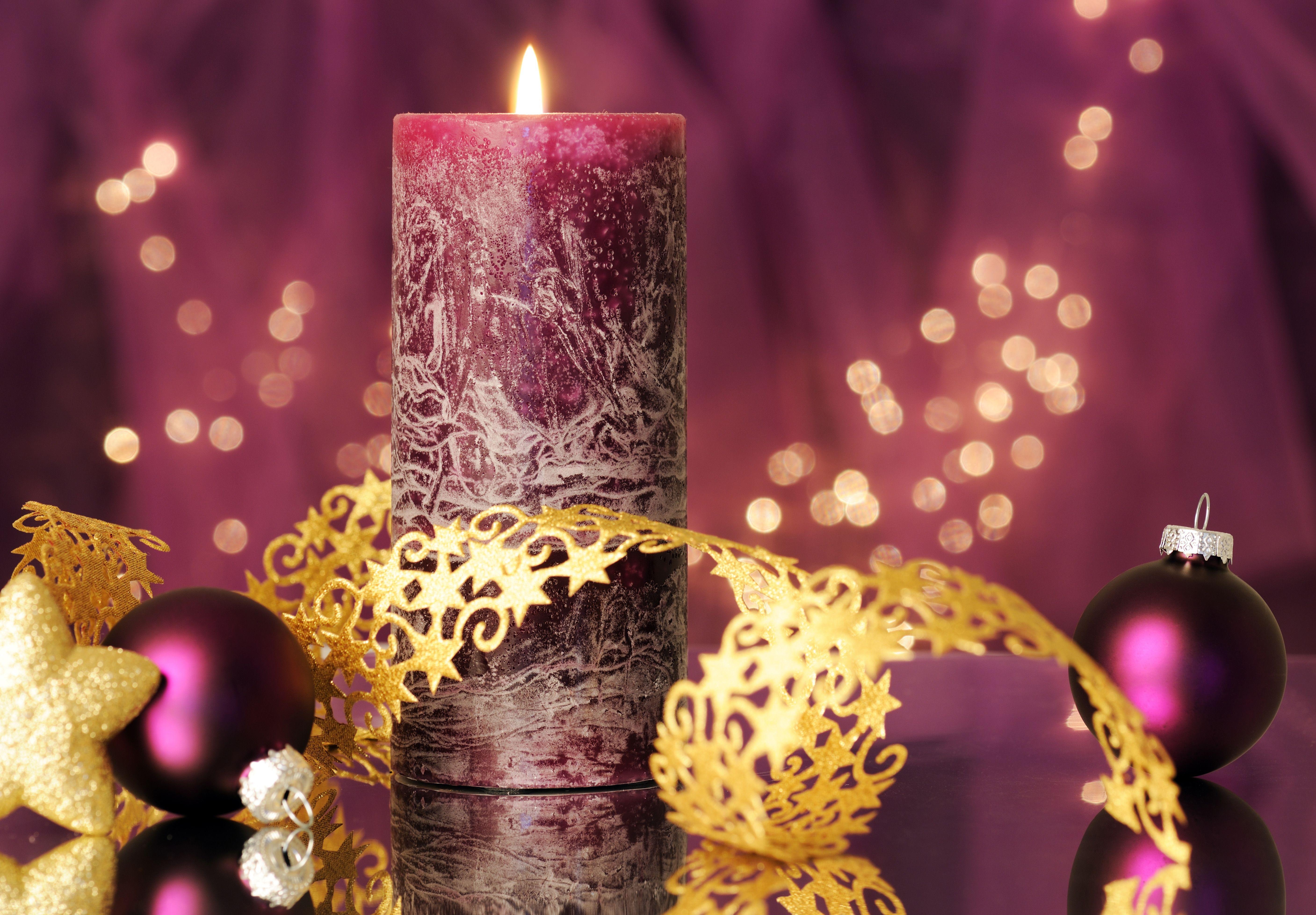 5630x3920 Christmas candle, balls, beautiful, candle, cool, decoration, Desktop