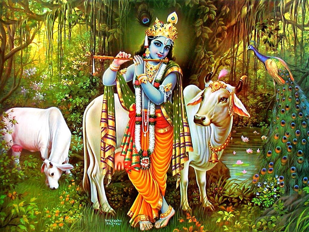 1030x770 God Krishna With Flute, Desktop