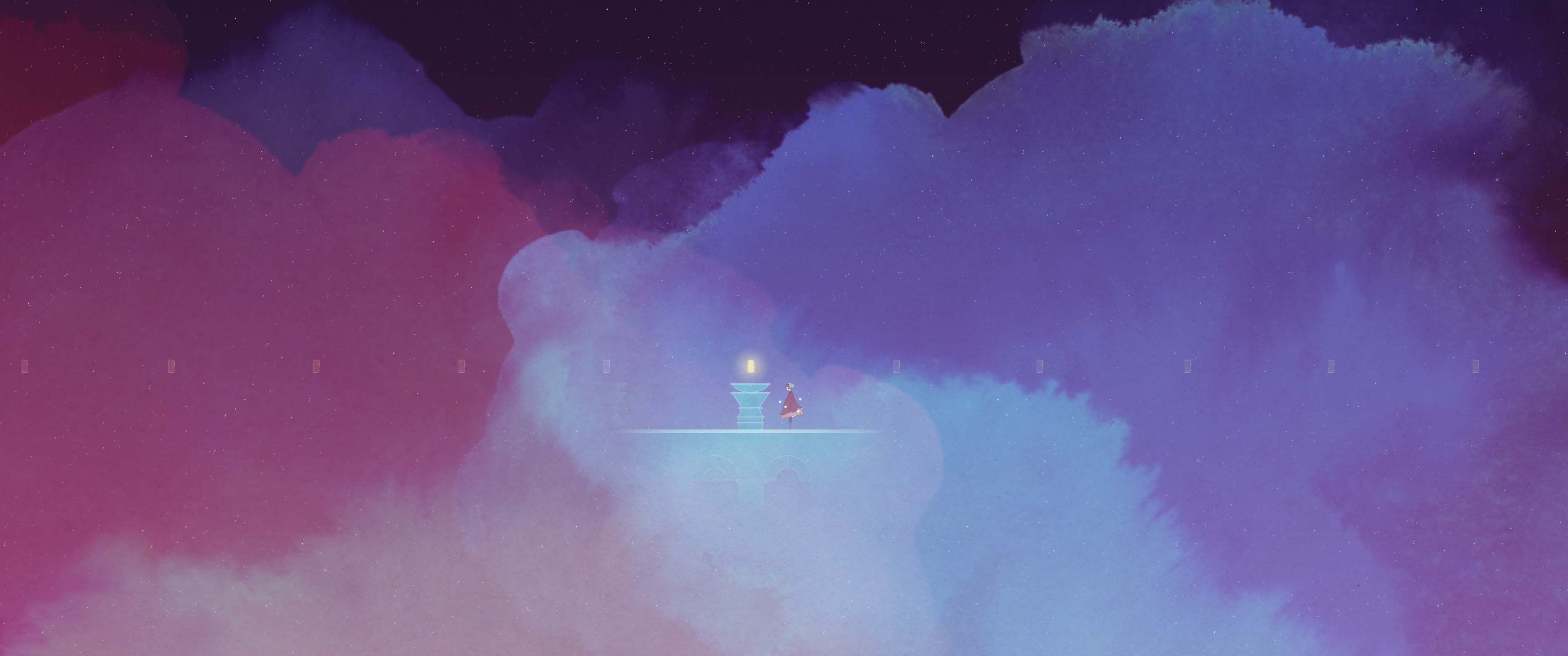 3440x1440 Perfect little game called GRIS [3440x144], Dual Screen