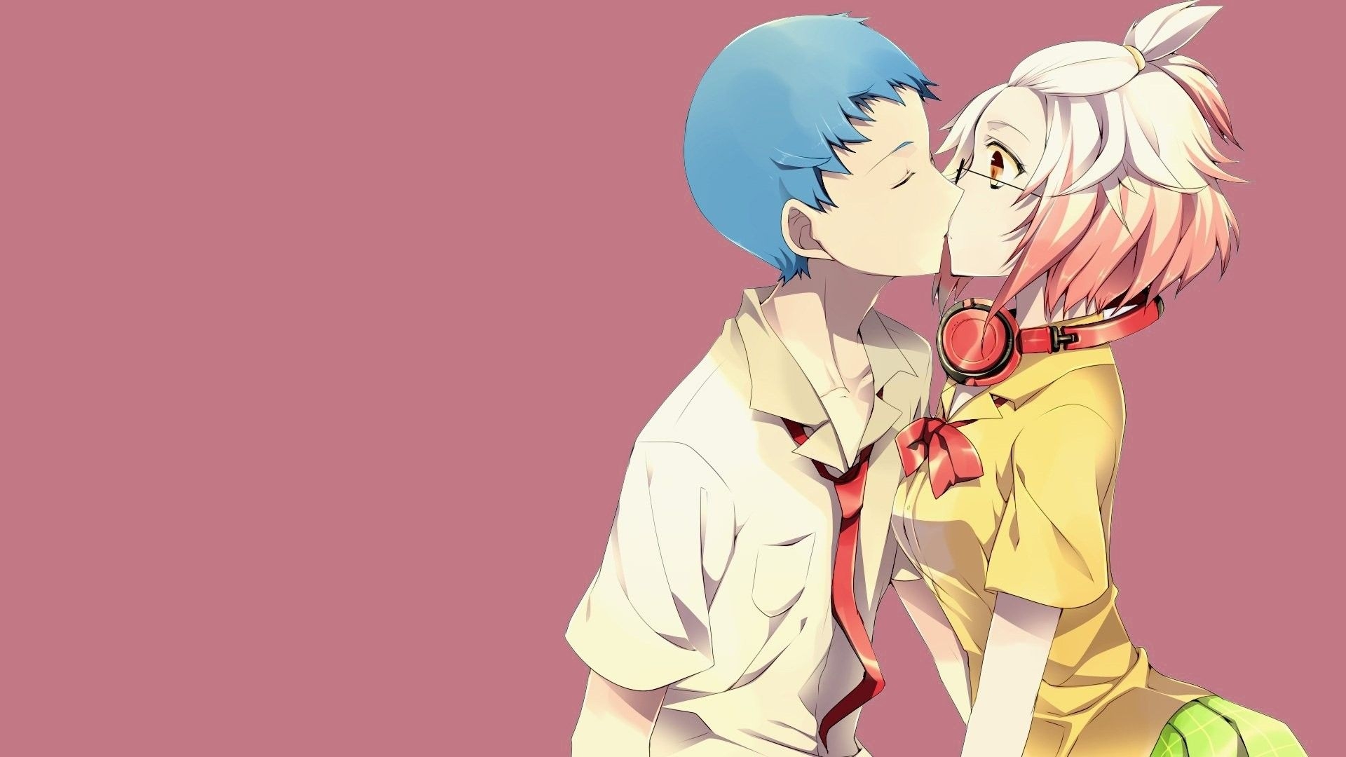 1920x1080 Anime Couple Kissing HD Wallpaper, Desktop