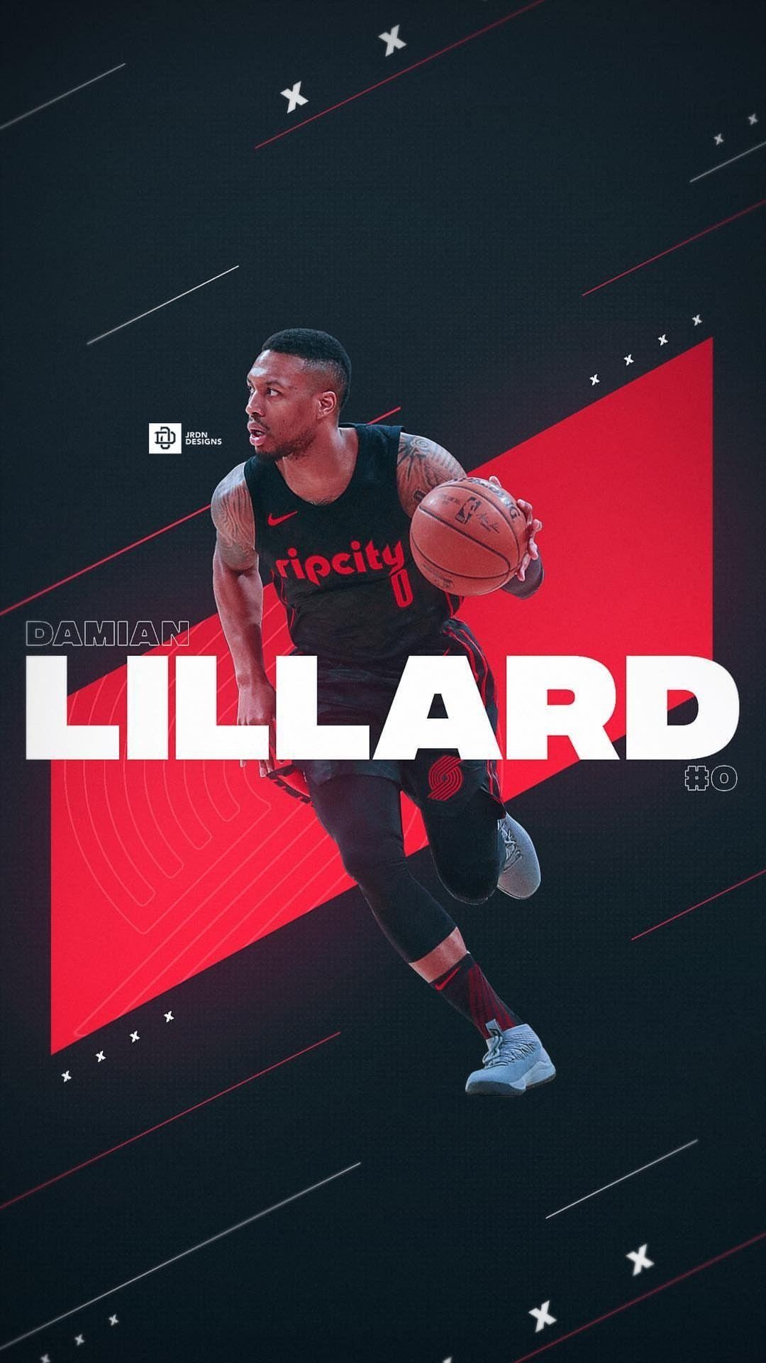 1080x1920 Damian Lillard wallpaper. Nba basketball, Nba wallpaper, Phone