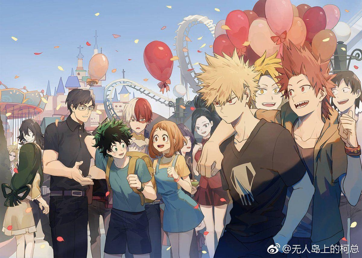 1200x860 bnha at amusement park, bakusquad. Quirky. My hero, Desktop