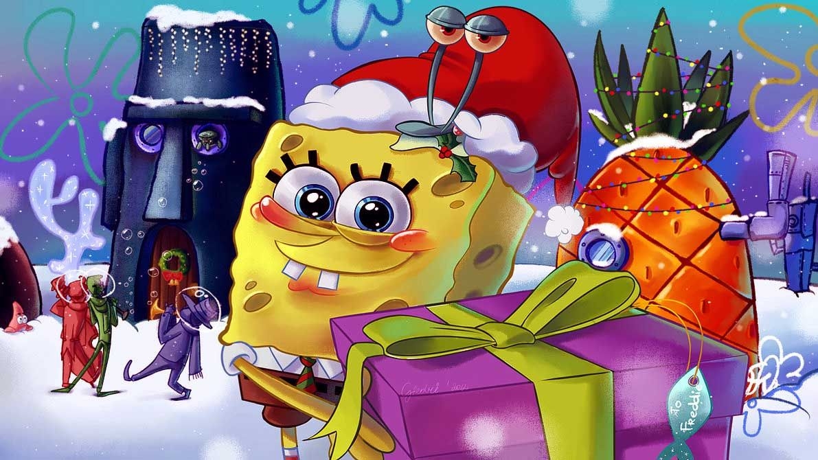 1200x670 Spongebob Christmas Wallpaper, Desktop