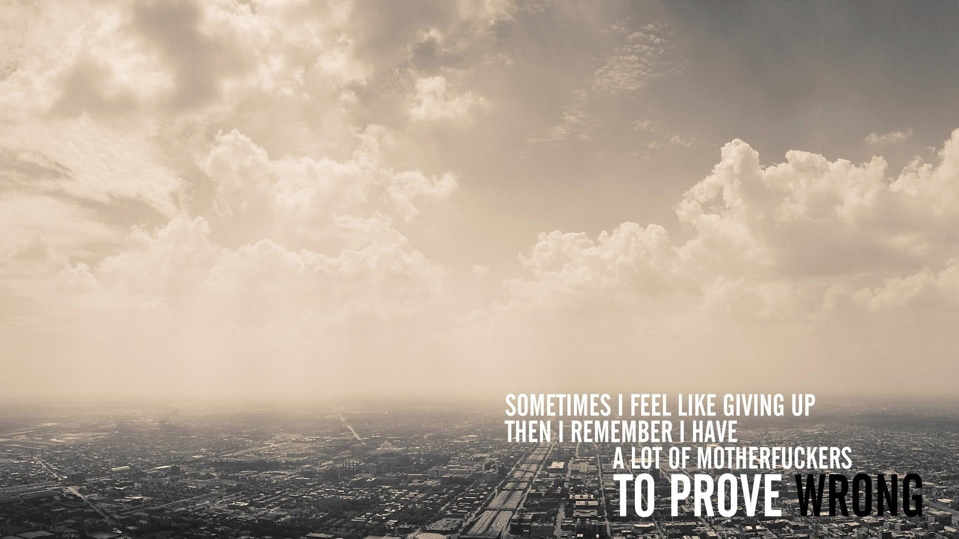 1920x1080 Wallpaper city buildings with text overlay, bird's eye vie city quote text overlay • Wallpaper For You HD Wallpaper For Desktop & Mobile, Desktop