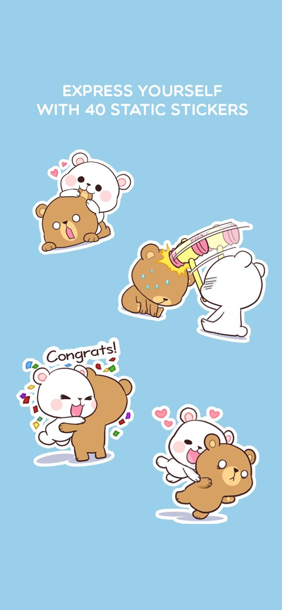 900x1950 Official Milk and Mocha Bear for iOS download and software, Phone