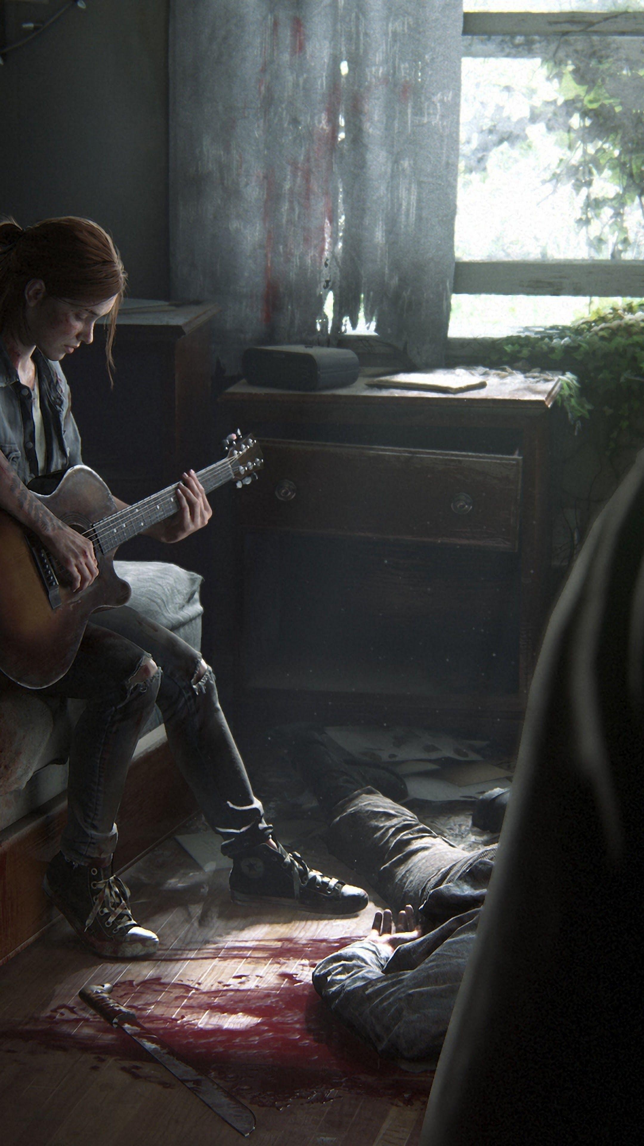 2160x3840 The Last of Us Part 2 Ellie Playing Guitar 4K Wallpaper, Phone