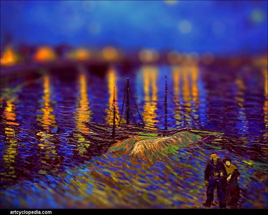 910x730 Tilt Shift Van Gogh, Desktop