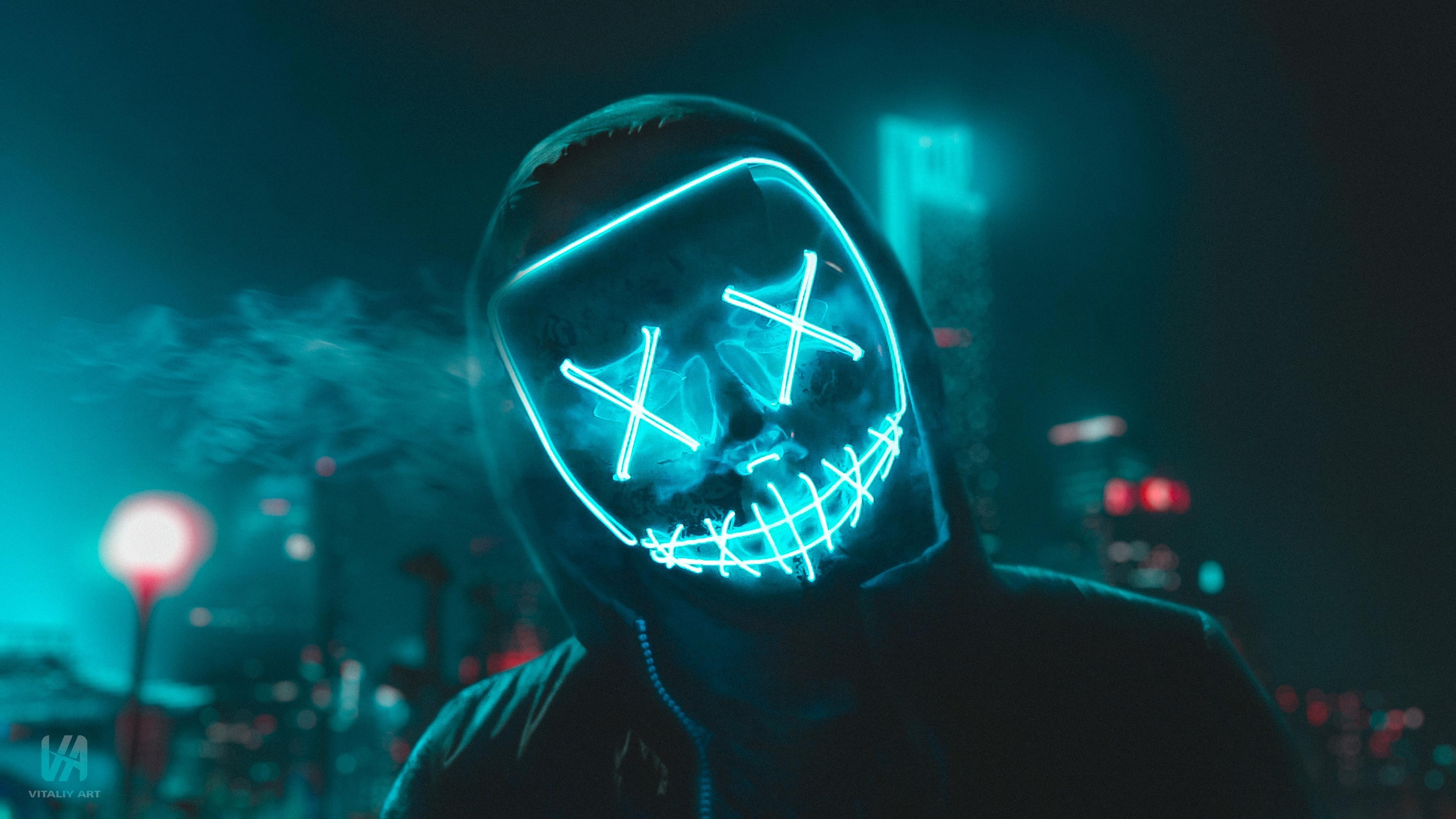 3840x2160 LED Mask 4K Wallpaper, Desktop