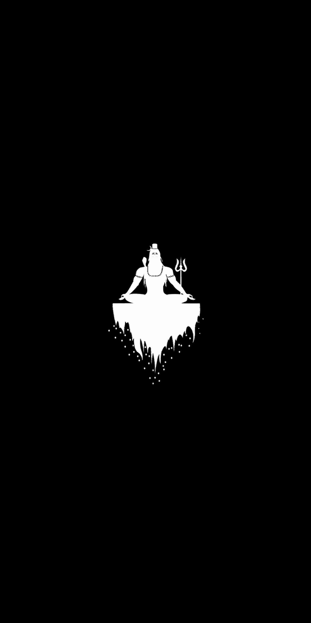 640x1280 Minimalist Mahadev (One of the principal deities of Hinduism). Also in dark mode :), Phone