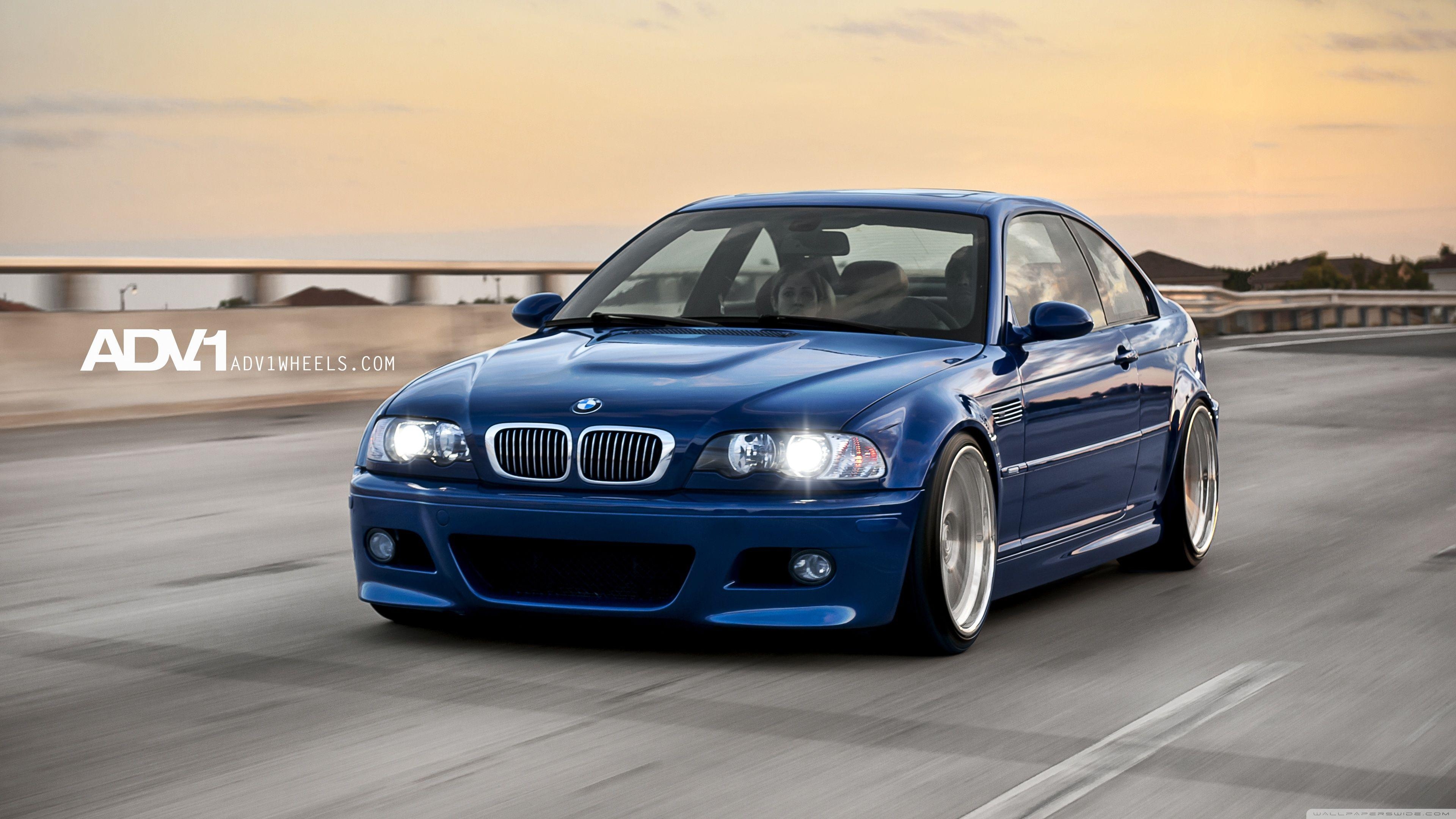 3840x2160 ADV.1 Blue BMW M3 e46 ❤ 4K HD Desktop Wallpaper for 4K Ultra HD TV, Desktop