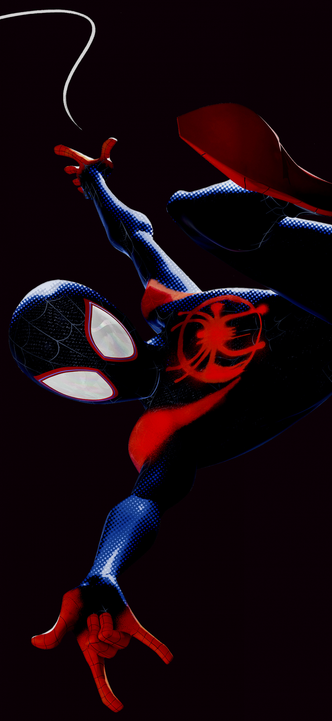 1080x2340 Miles Morales Wallpaper 4K, Spider Man: Into The Spider Verse, Black Dark, Phone