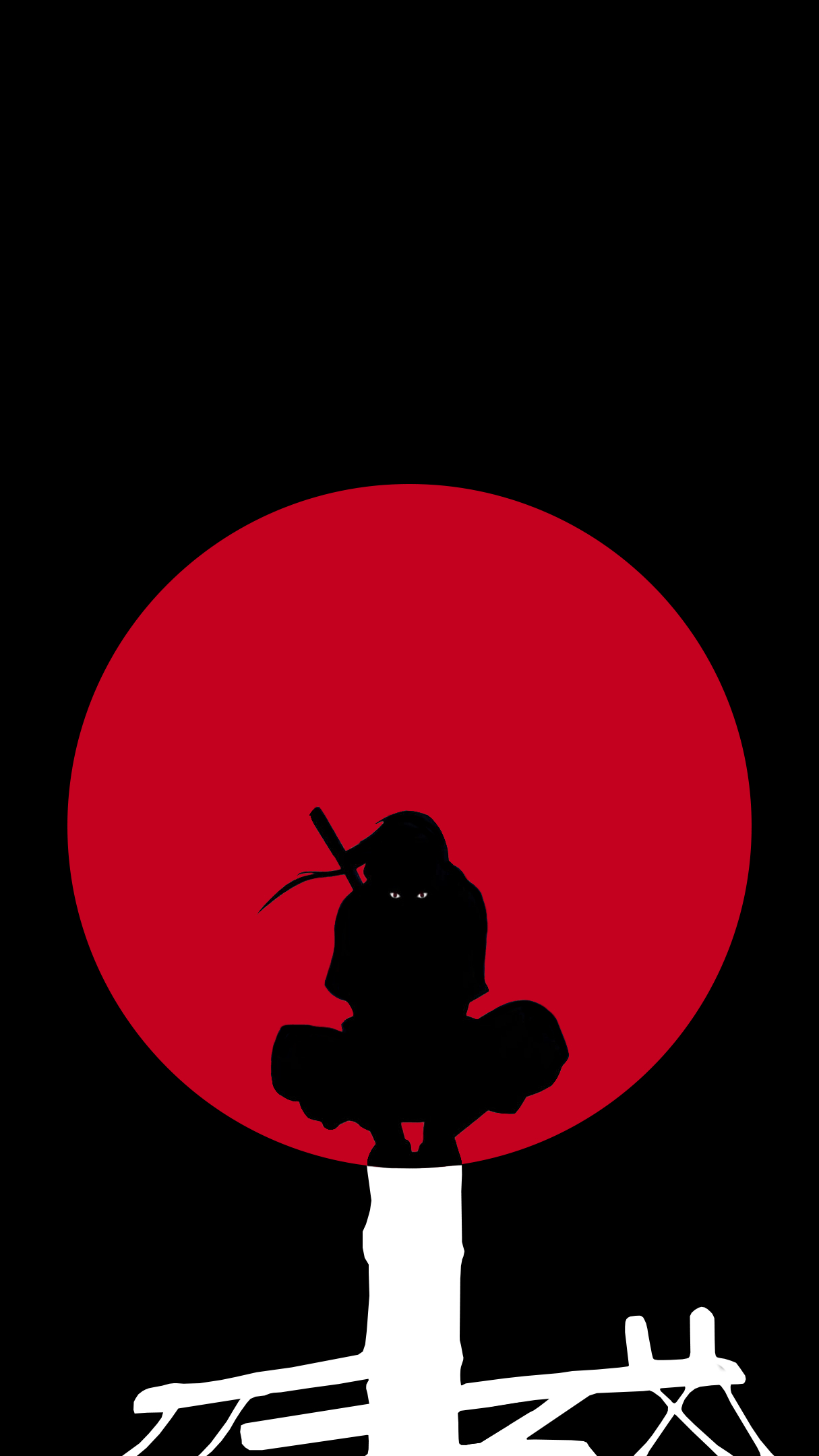 1220x2160 Since there were no good Itachi amoled wallpaper, I made one, Phone