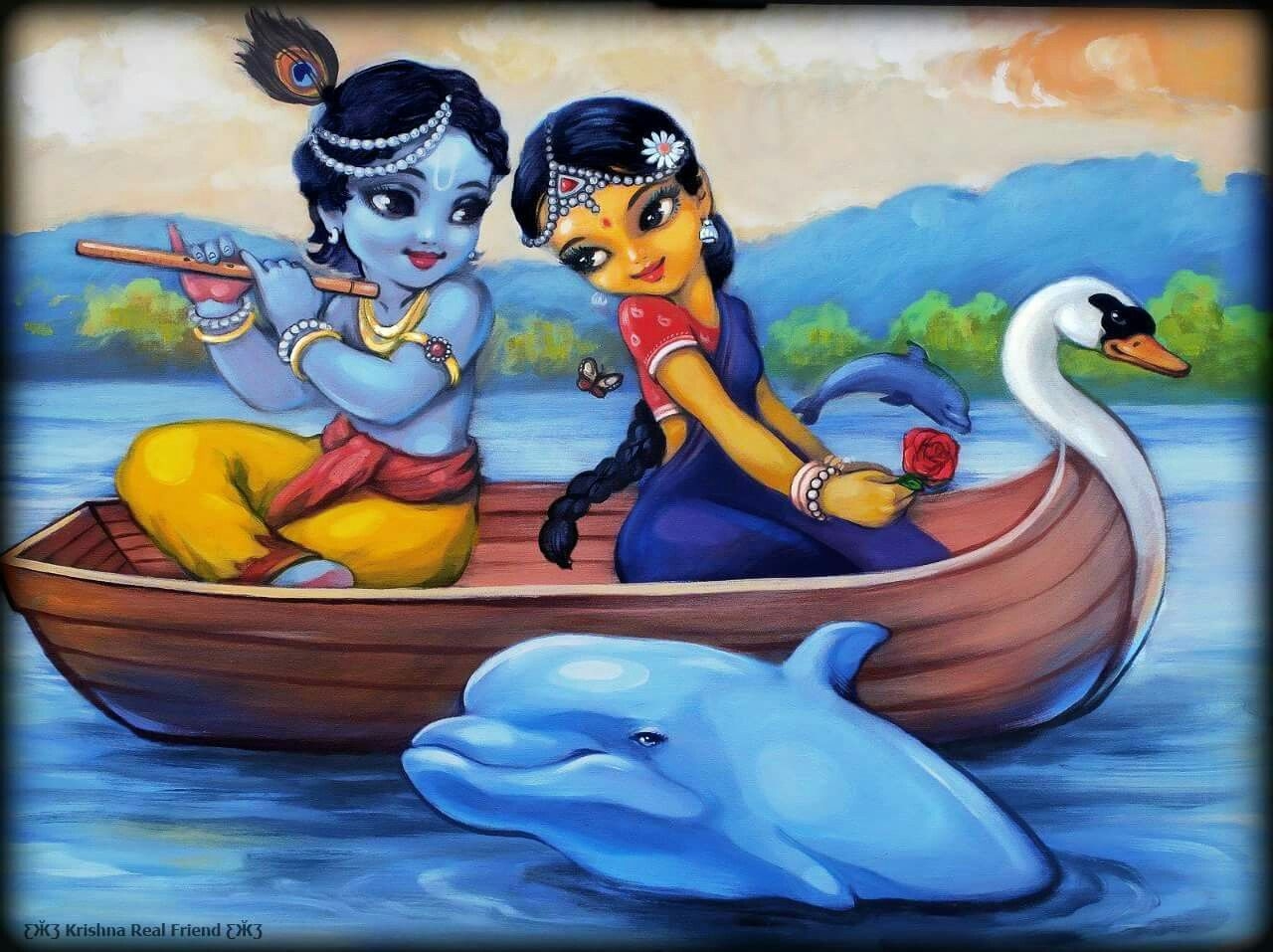 1280x960 Radha Krishna Painting Wallpaper HD HD Wallpaper, Desktop