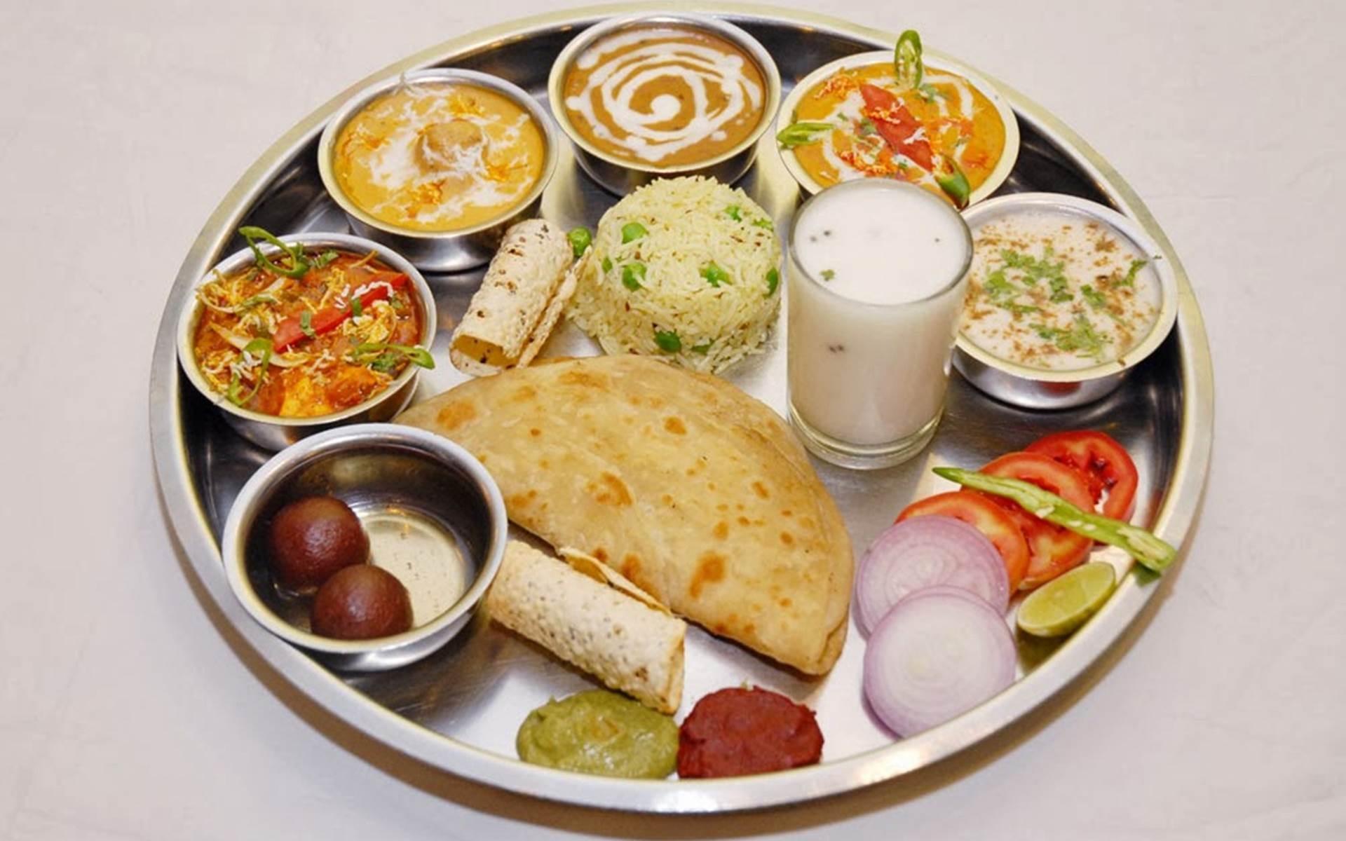 1920x1200 Punjabi Thali Indian Food Wallpaper, Desktop