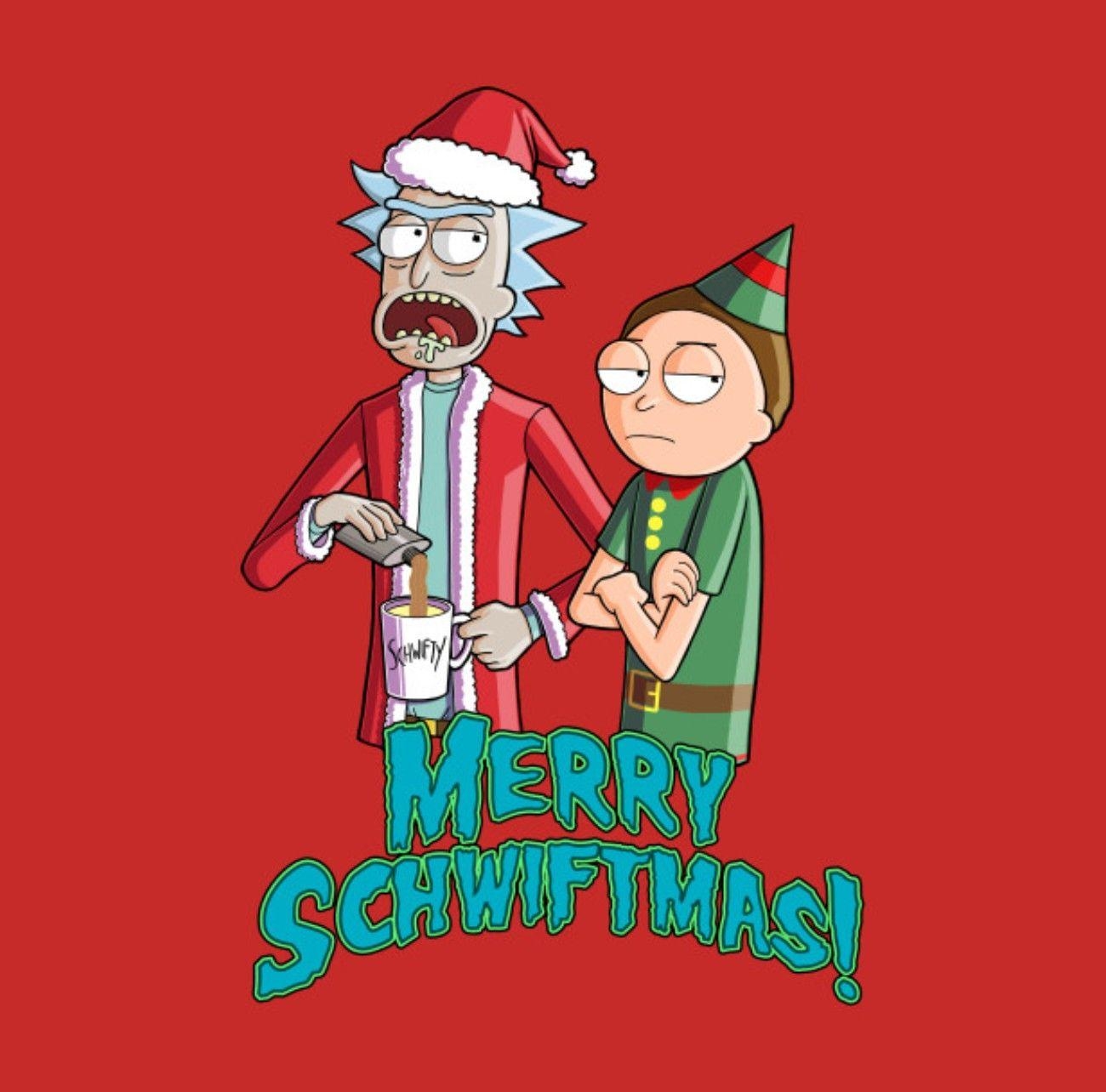 1300x1290 Rick and Morty x Merry Schwiftmas. Rick, morty poster, Rick, Desktop