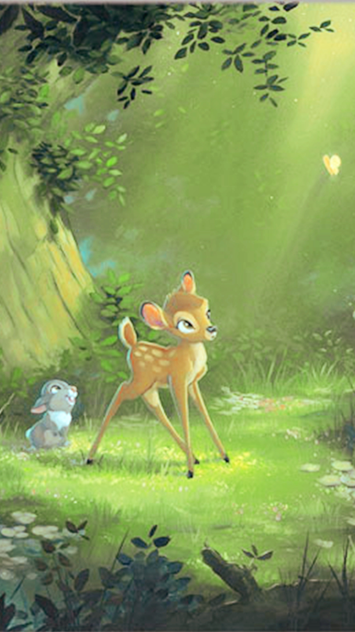 720x1280 Thumper & Bambi. Phone Background.. Bambi.. By Waltwishes (Tumblr). Bambi art, Disney phone wallpaper, Disney background, Phone