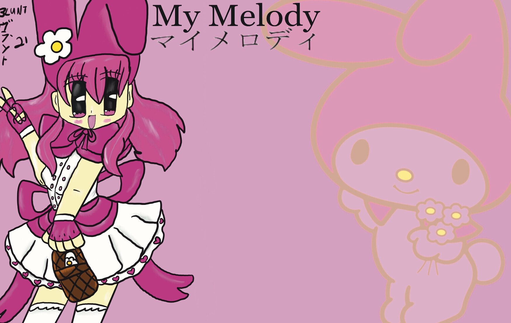 1750x1110 BLUNT (ブラント) Melody And Kuromi Desktop Wallpaper, Free To Use As Long As You Don't Steal Without Credit And Or Permission <3 #anime #mymelody #kuromi #desktopwallpaper #wallpaper #myart #sanrio, Desktop