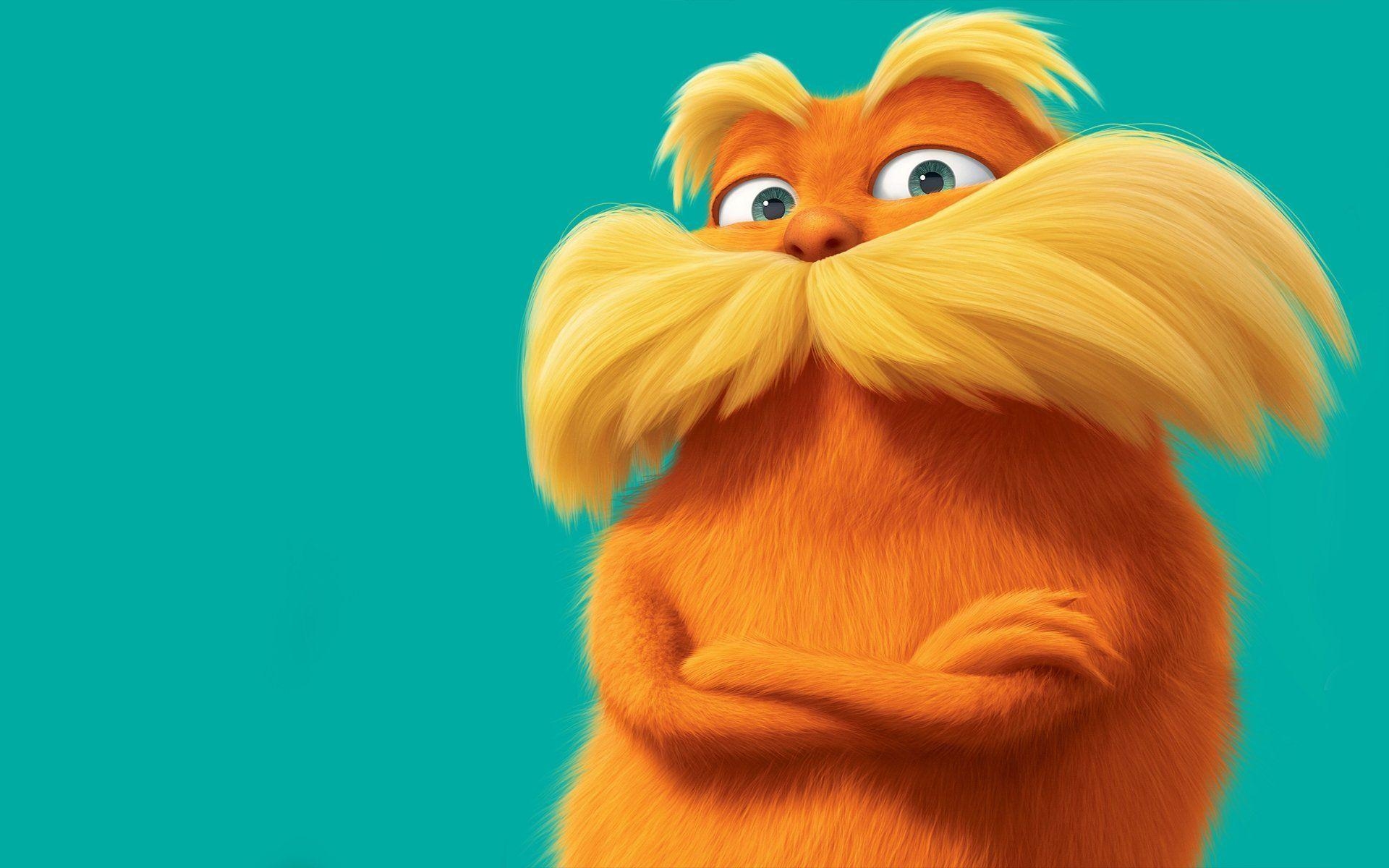 1920x1200 lorax the lorax orange mustache blue background HD wallpaper, Desktop