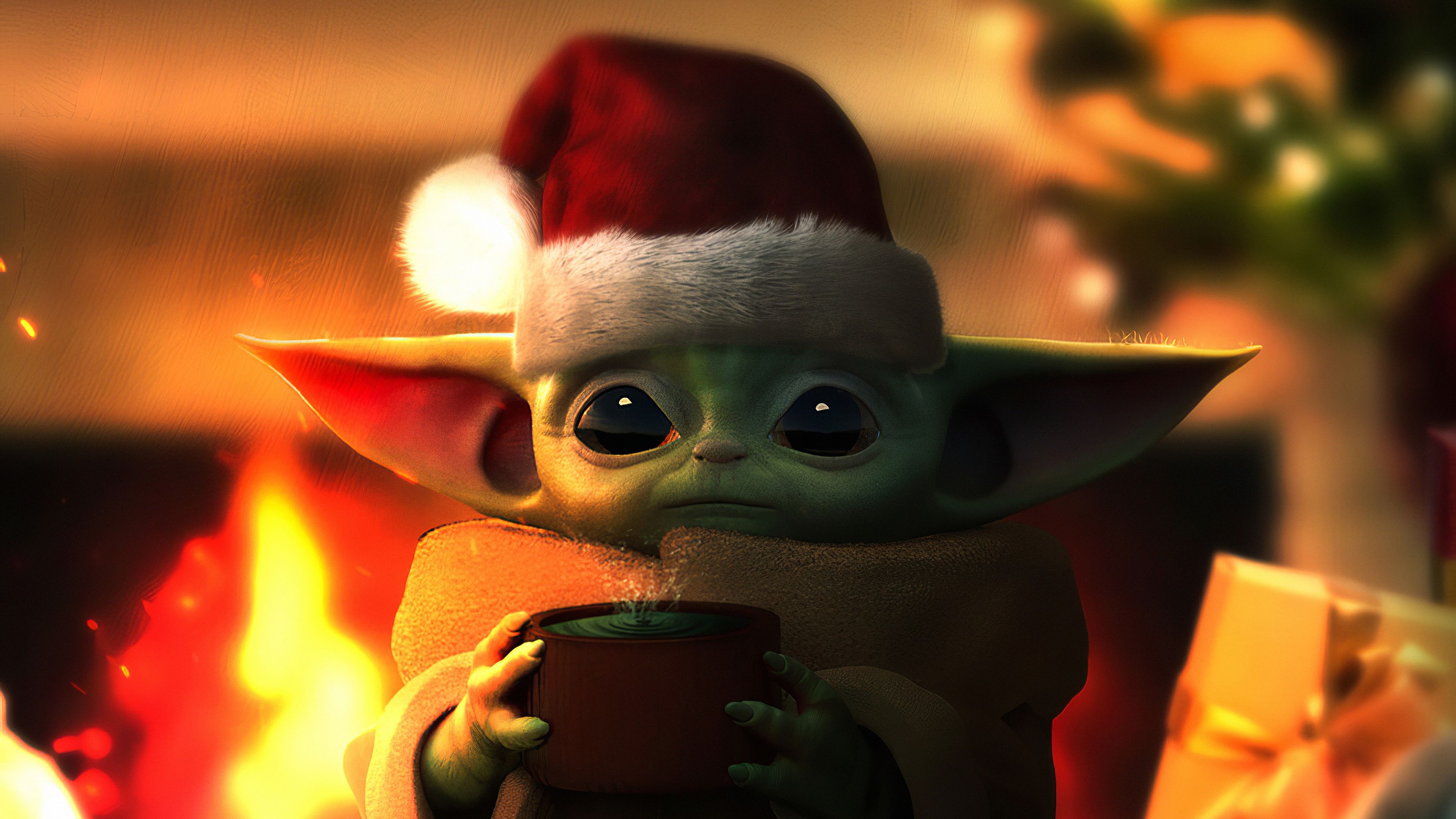 3840x2160 Baby Yoda Christmas Chromebook Pixel HD 4k Wallpaper, Image, Background, Photo and Picture, Desktop