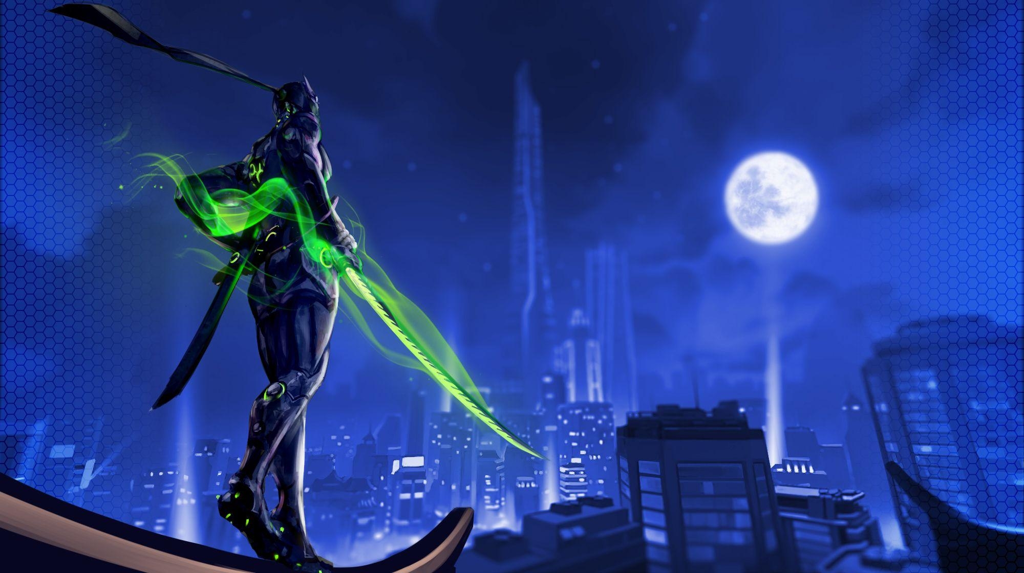 2000x1120 Genji (Overwatch) Wallpaper Anime Image Board, Desktop