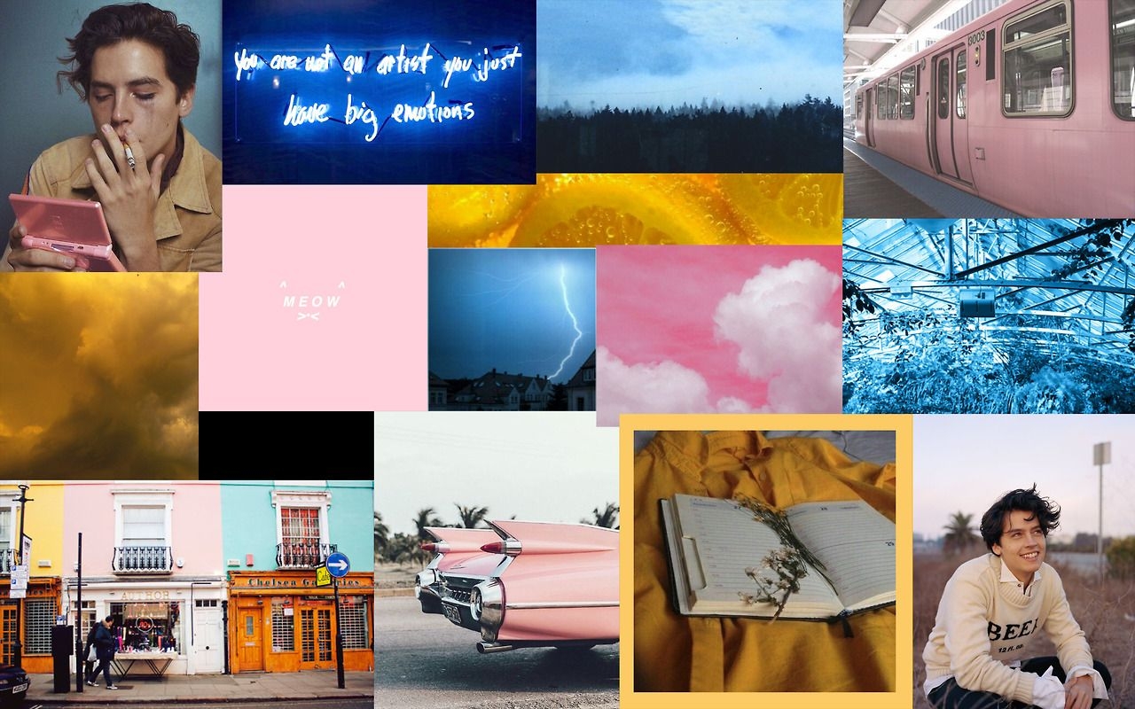 1280x800 Aesthetic Tumblr Collage Wallpaper Laptop, Desktop