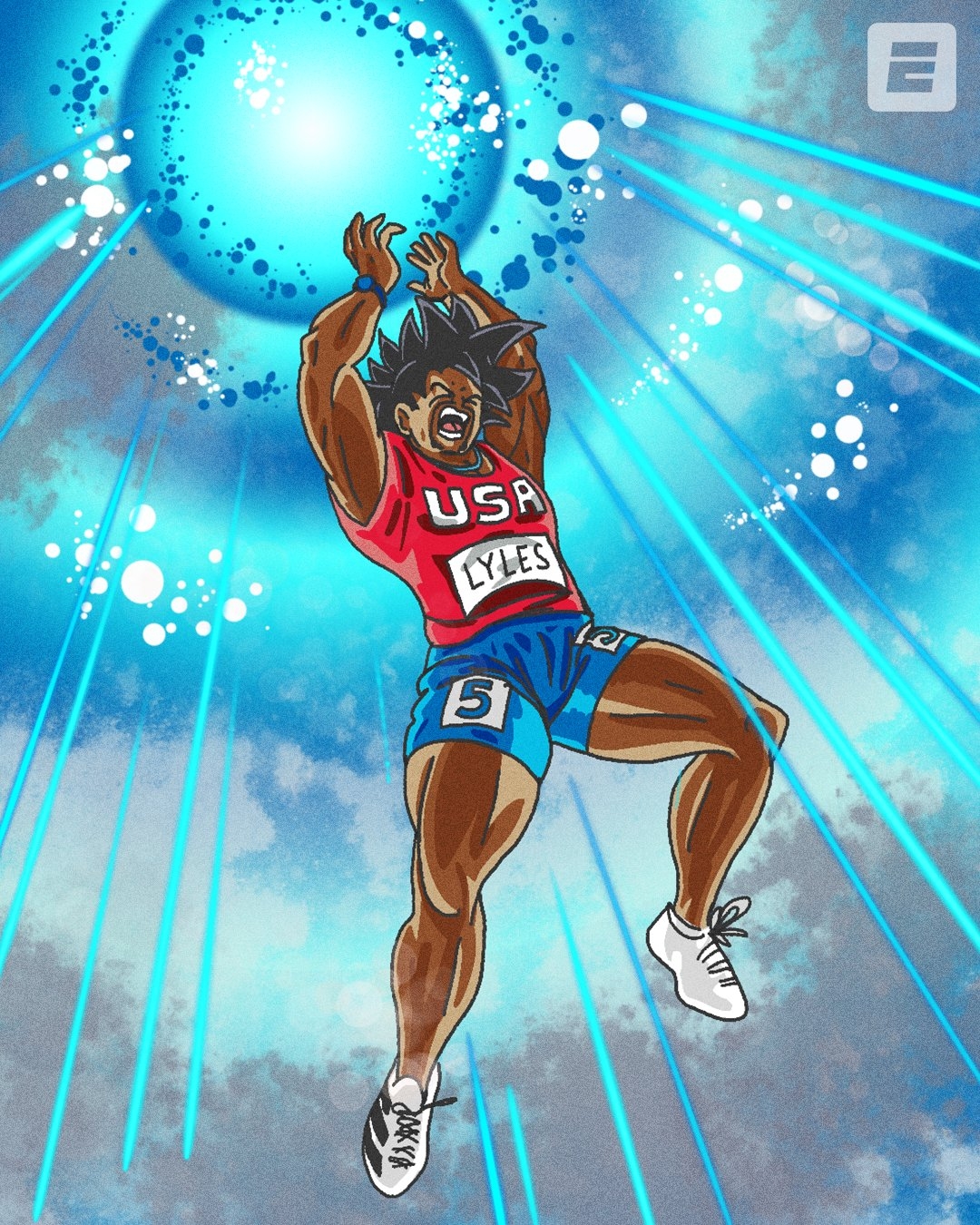 1080x1350 SportsCenter Lyles channeled his inner Goku after winning bronze in the men's 200m, Phone