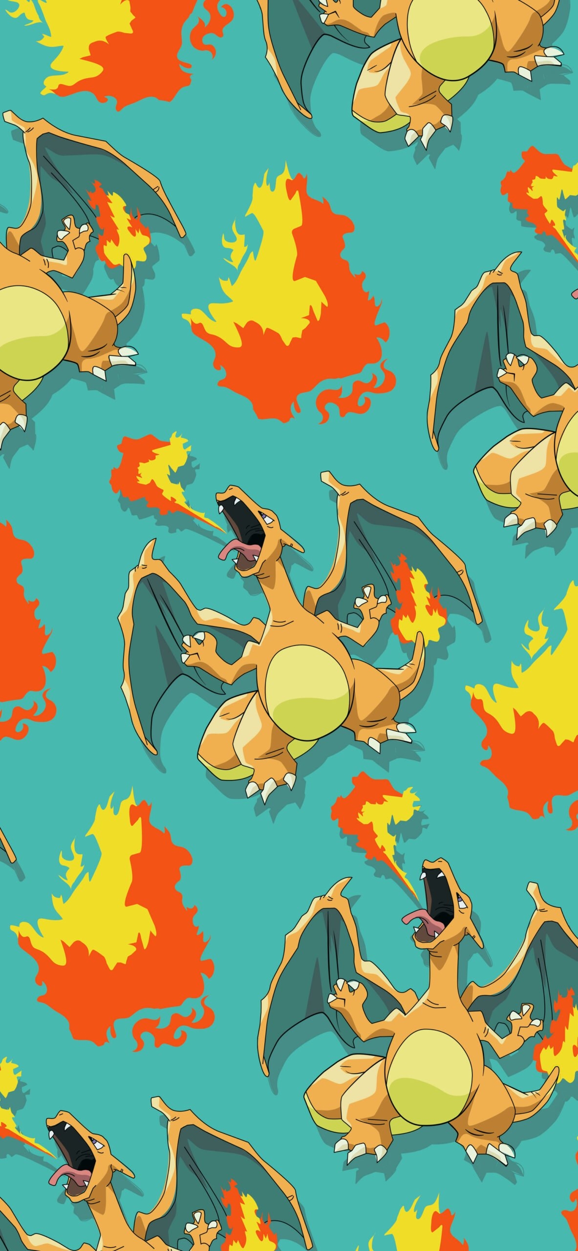 1190x2560 Pokemon Wallpaper HD for iPhone with Charizard, Phone