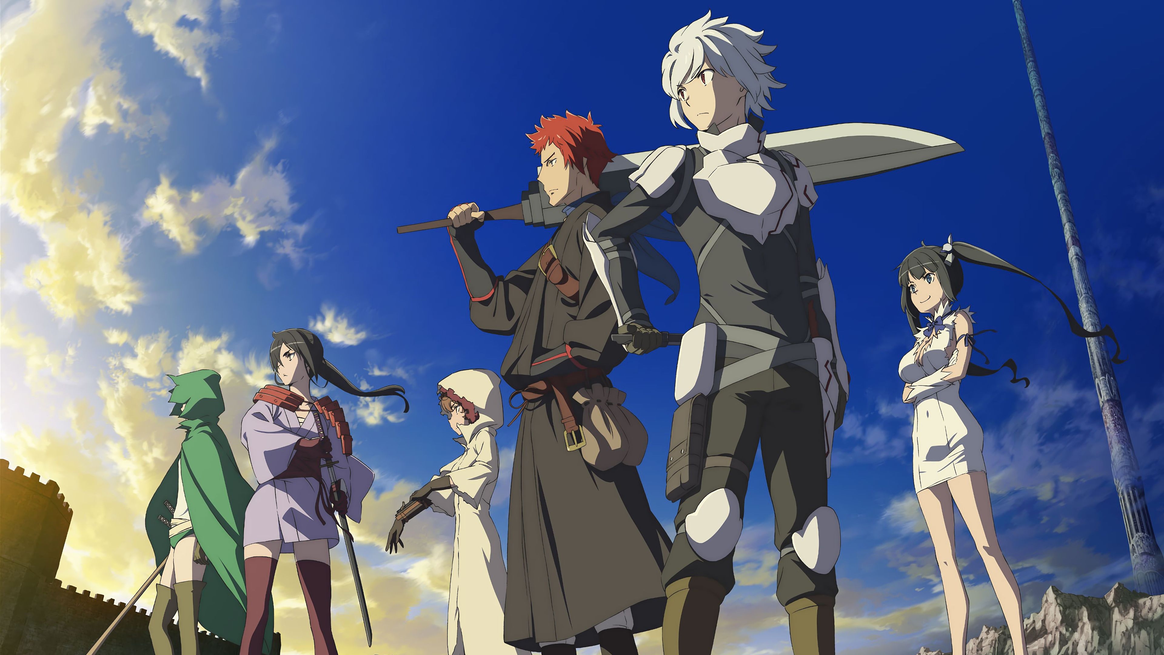 3840x2160 DanMachi Season 2 Characters 4K Wallpaper, Desktop