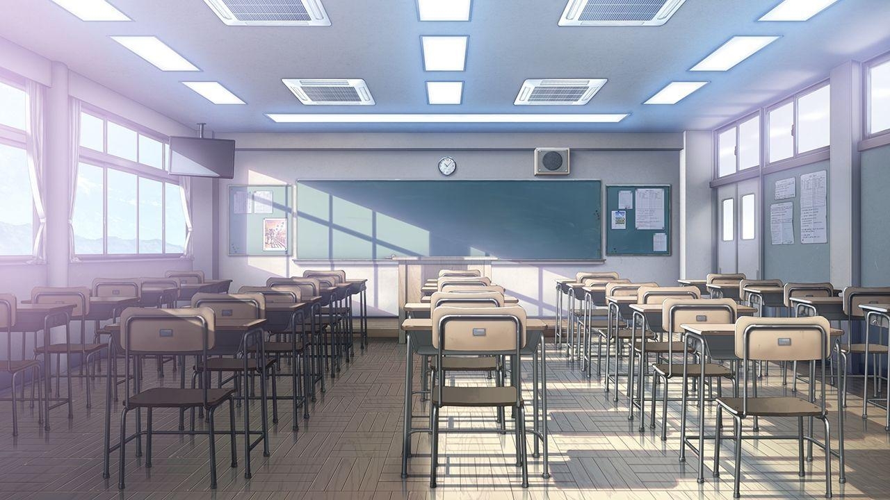 1280x720 School Anime Scenery Background Wallpaper. Resources: Wallpaper, Desktop