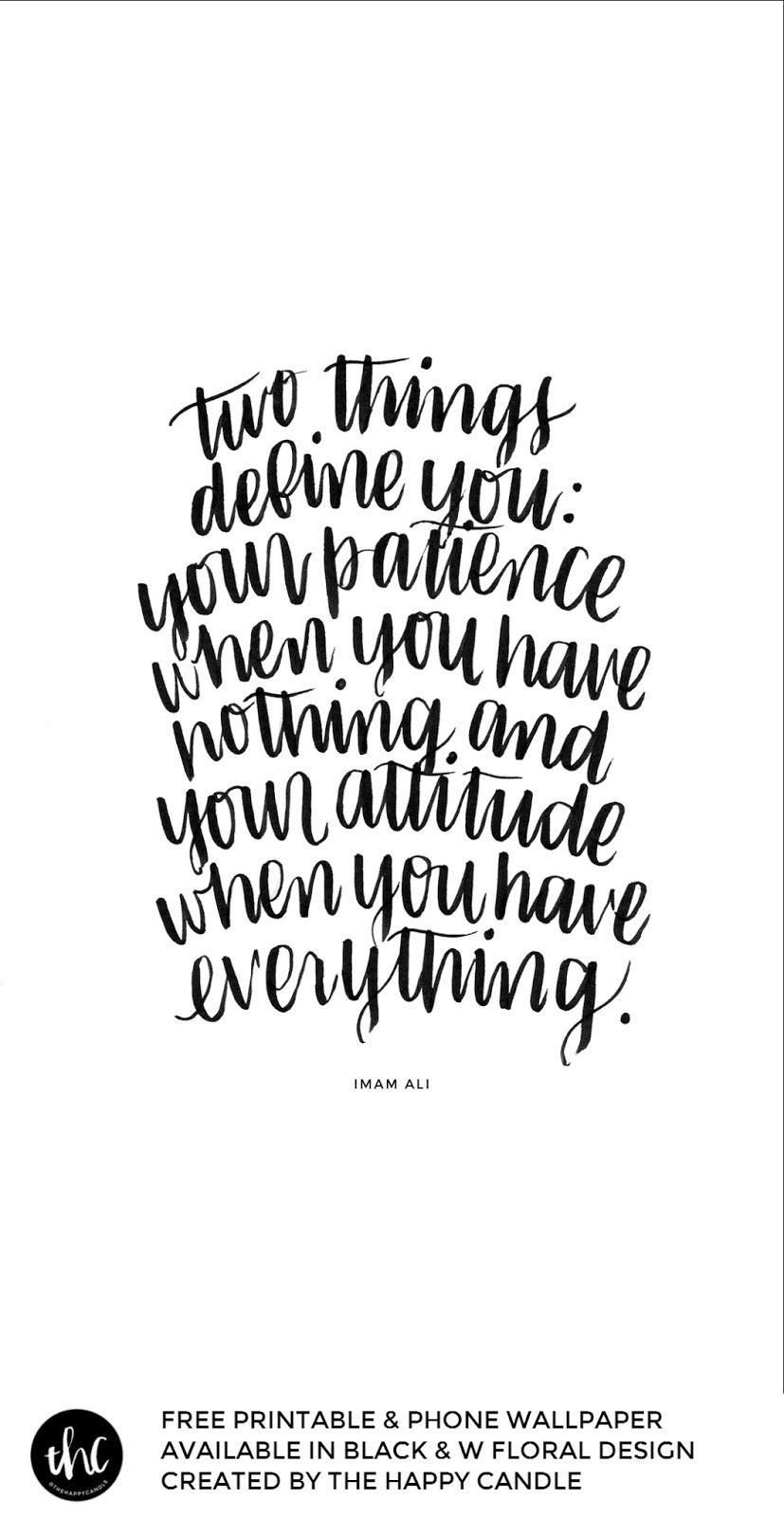 830x1600 Free Printable and Phone Wallpaper / 'Two things define you, Phone