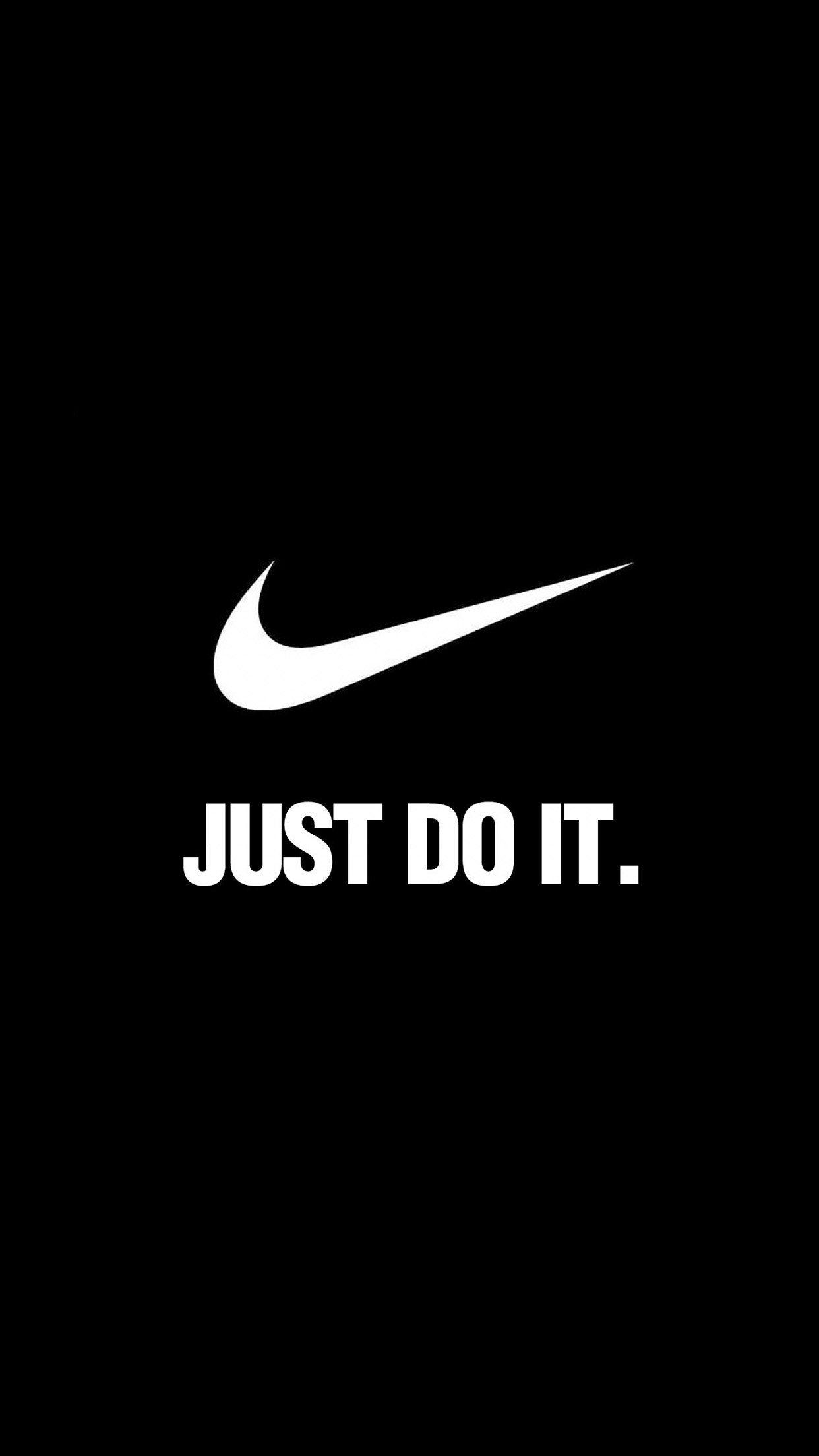 1250x2210 Nike Just Do It Dark Simple Minimal Logo Art, Phone