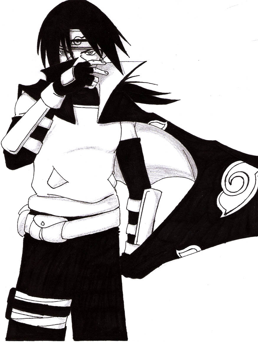 880x1160 Itachi Black And White, Phone