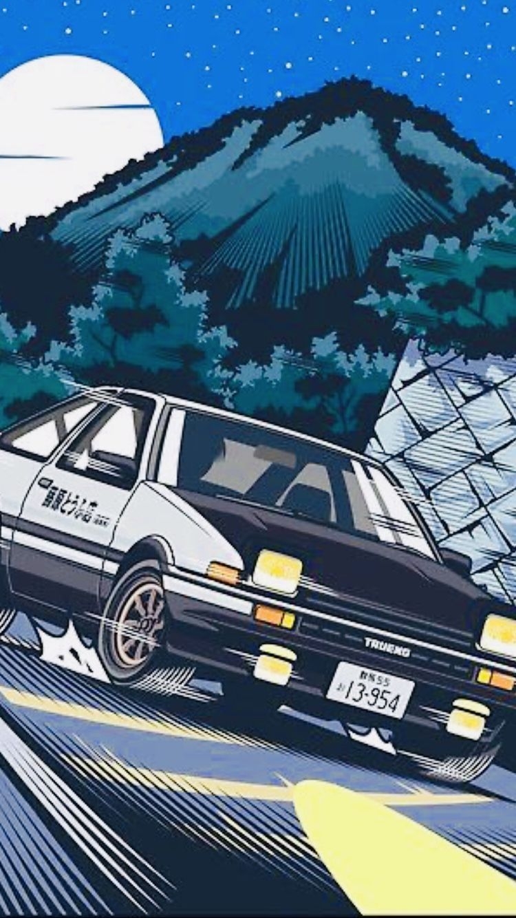 750x1340 JDM Wallpaper. Jdm wallpaper, Art cars, Initial d, Phone