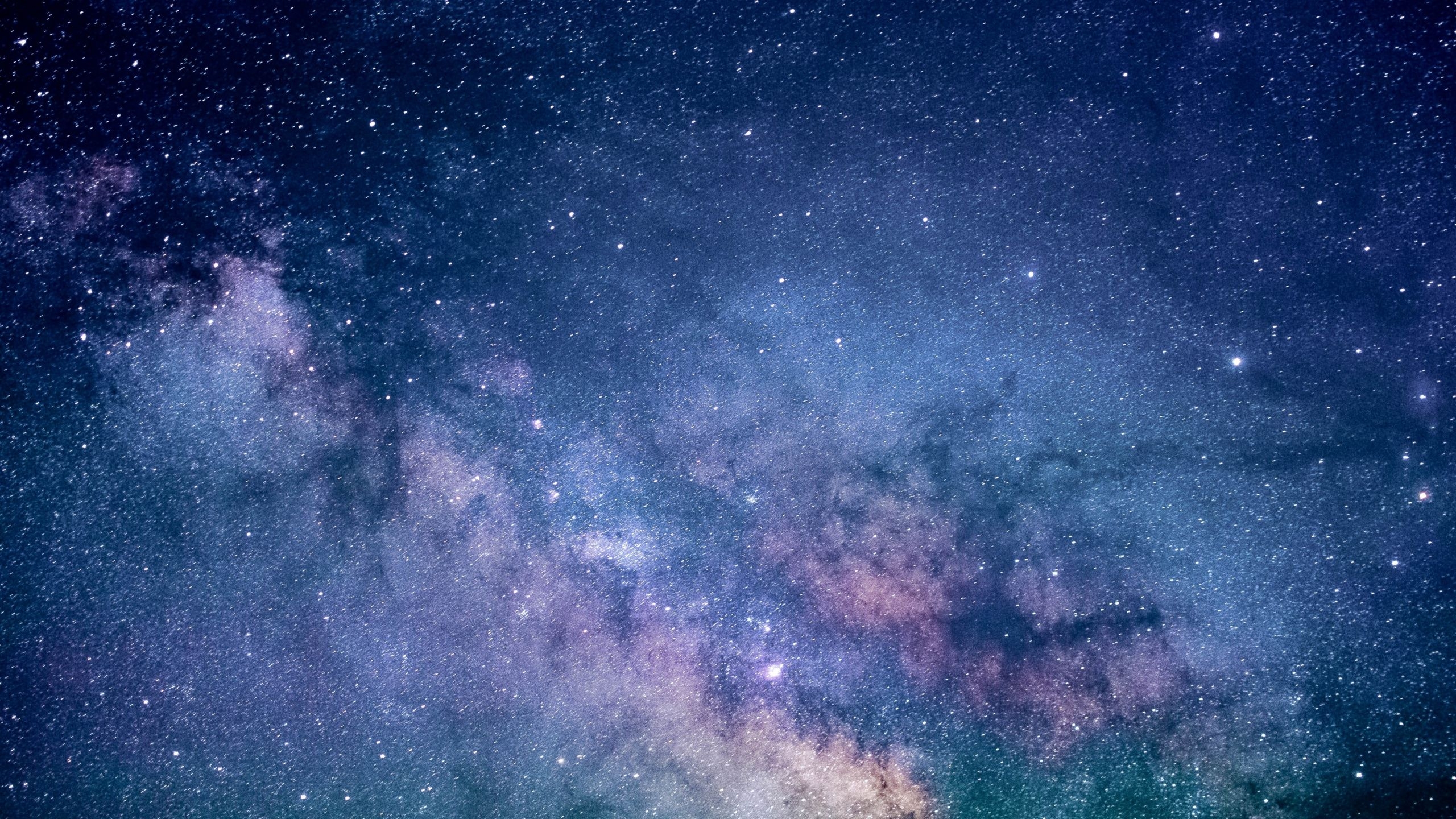 2560x1440 Download  wallpaper starry space, milky way, clouds, Desktop