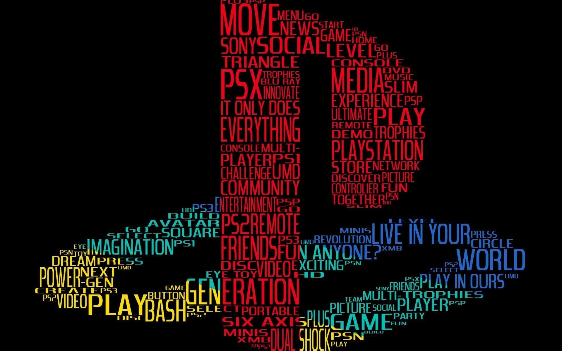 1920x1200 Playstation sony font typography video games wallpaper, Desktop