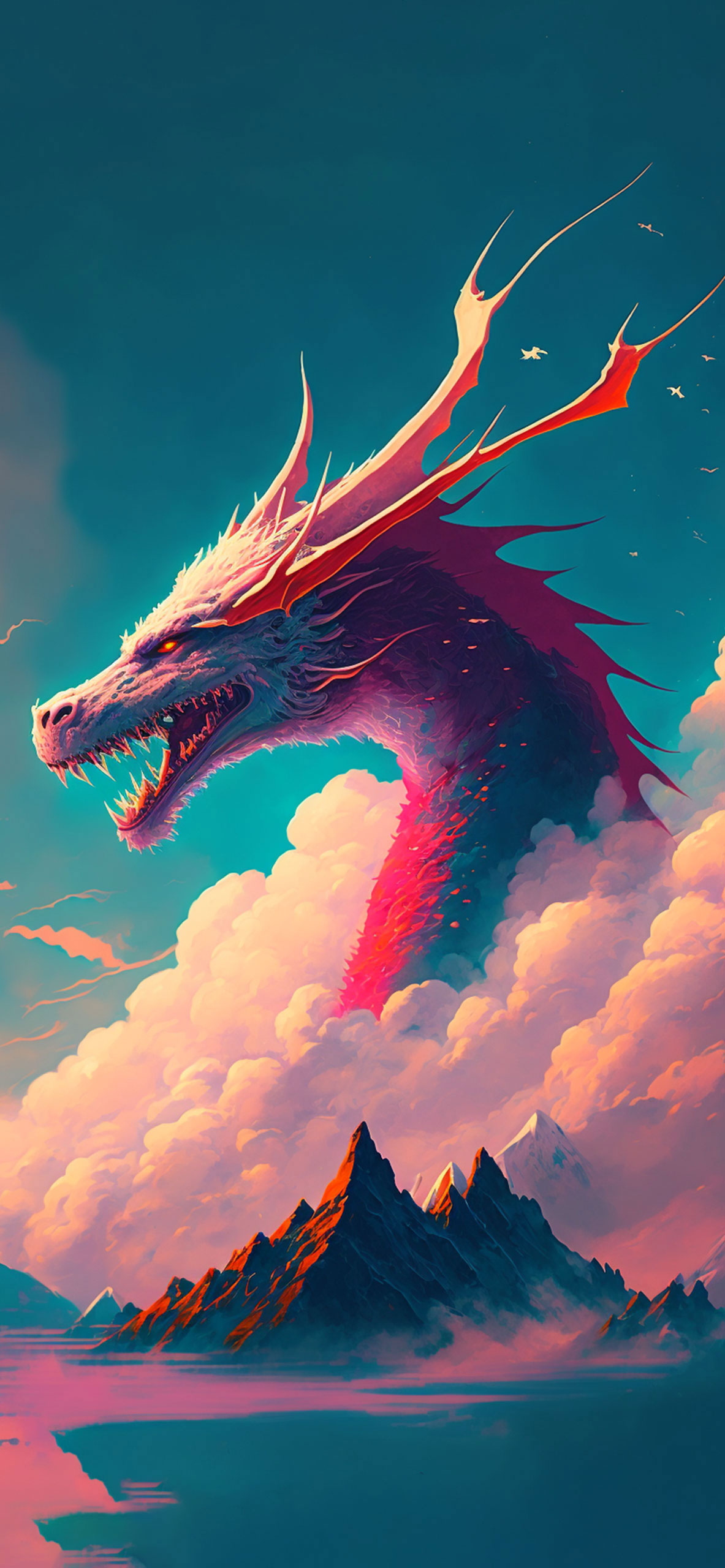 1190x2560 Japanese Dragon Aesthetic Wallpaper Dragon Wallpaper, Phone