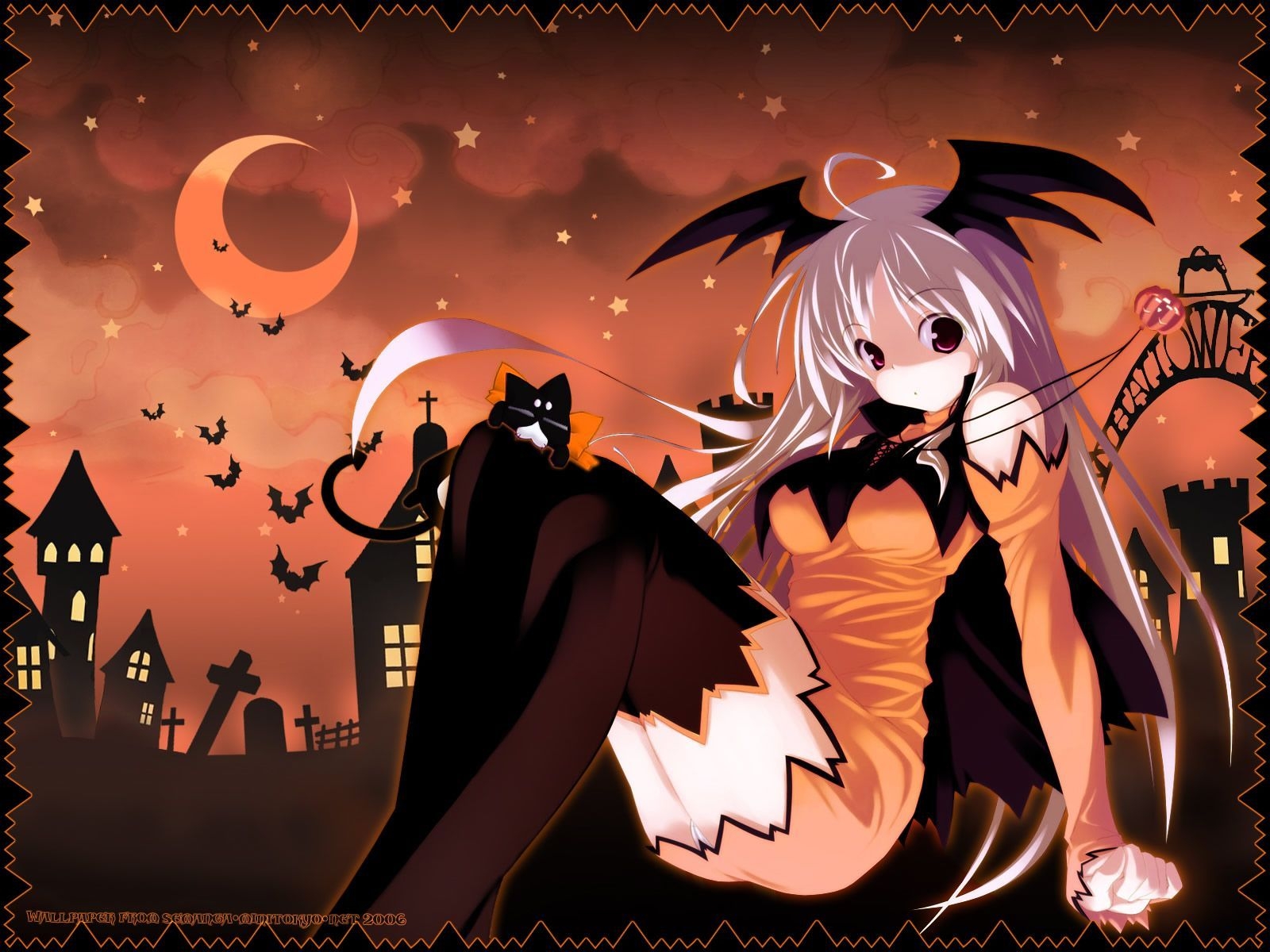 1600x1200 Halloween Anime Girls Wallpaper, Desktop