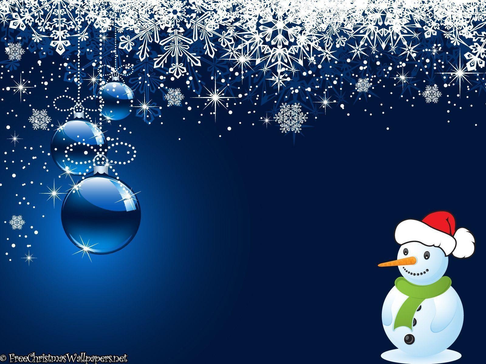 1600x1200 Snowman and Ornaments Wallpaper, Desktop