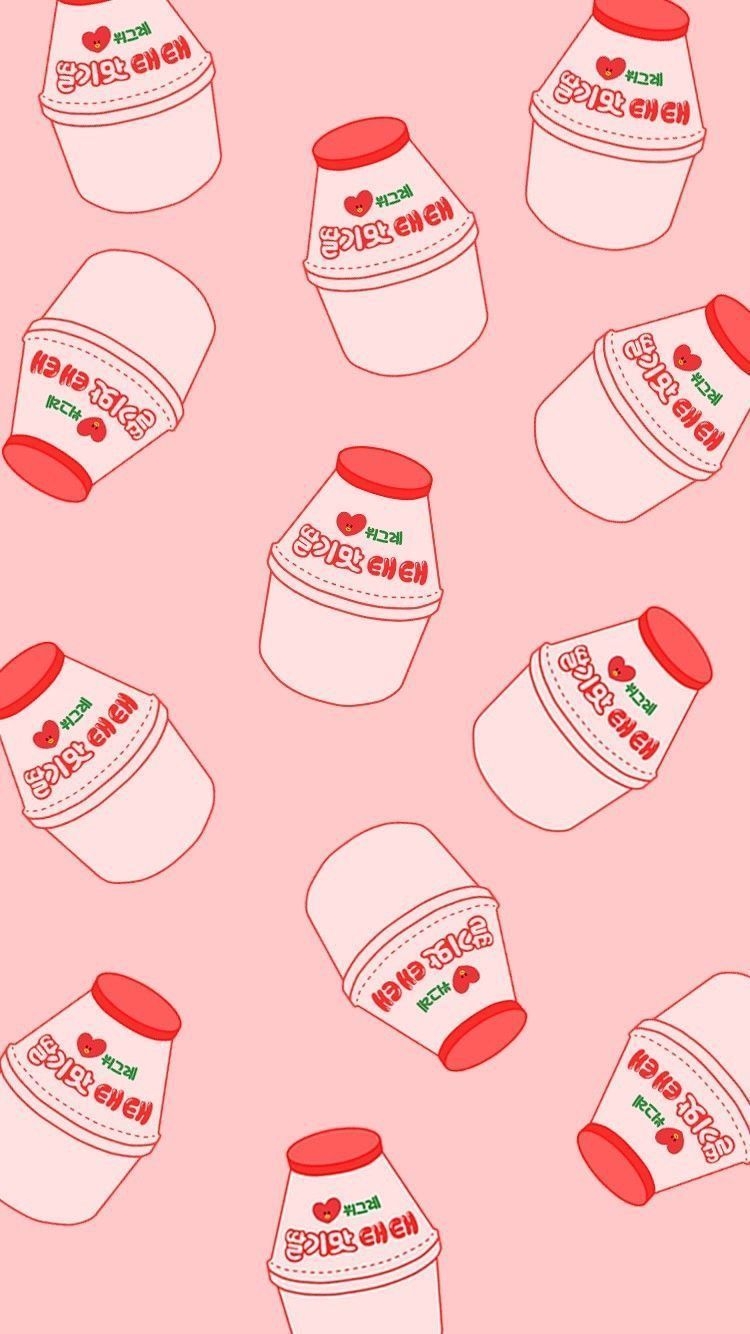 750x1340 strawberry milk aesthetic Search aesthetic, Phone