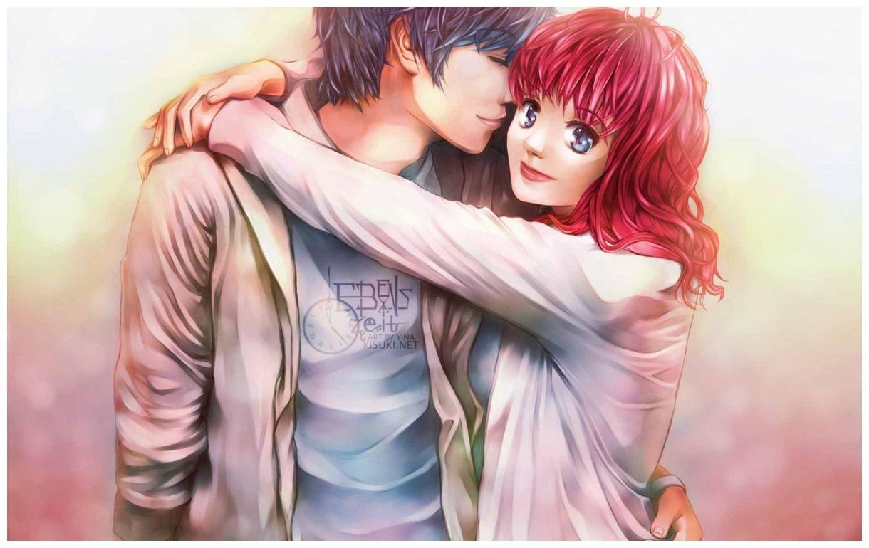 1220x770 Romantic & Emotional Couples Anime Full HD Wallpaper, Desktop