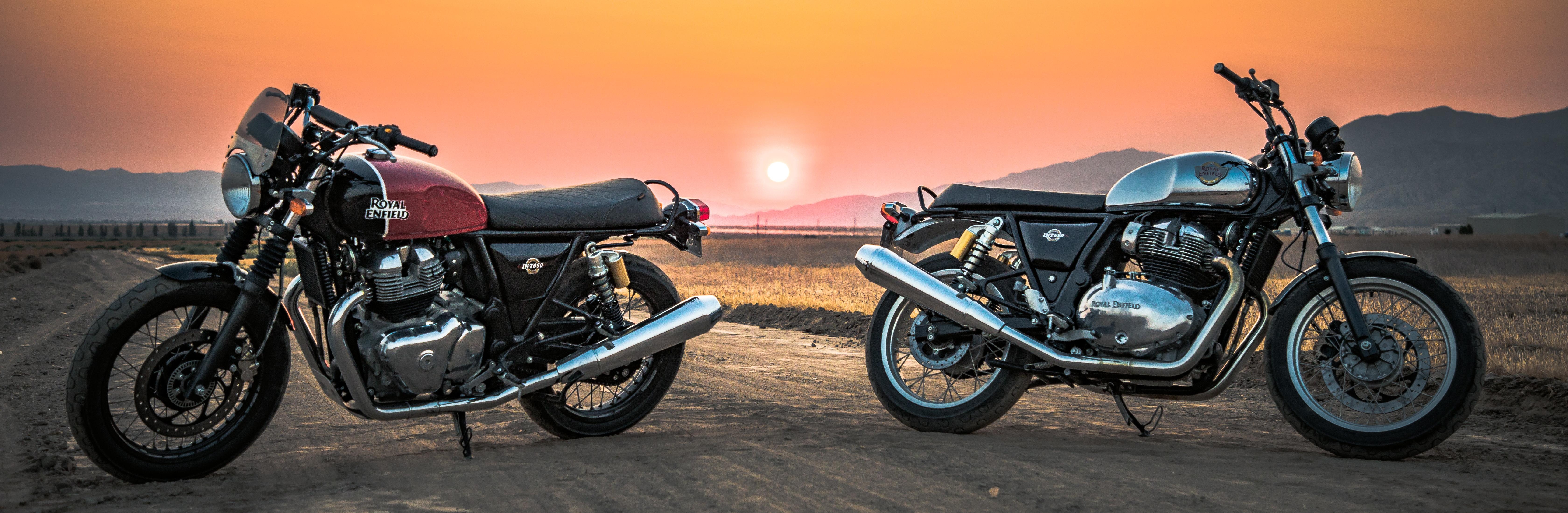 6720x2200 Royal Enfield Twin Cylinder Motorcycles Available In North American, Dual Screen