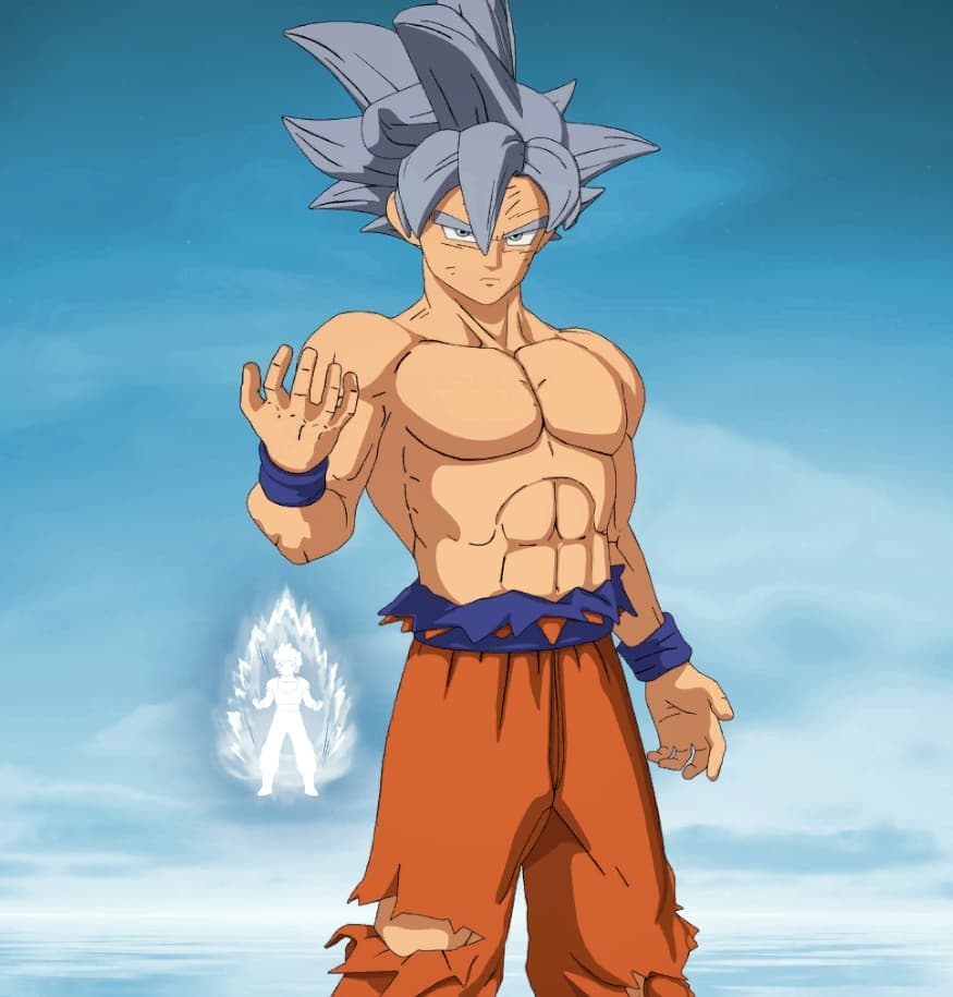 880x920 Son Goku Fortnite wallpaper, Phone