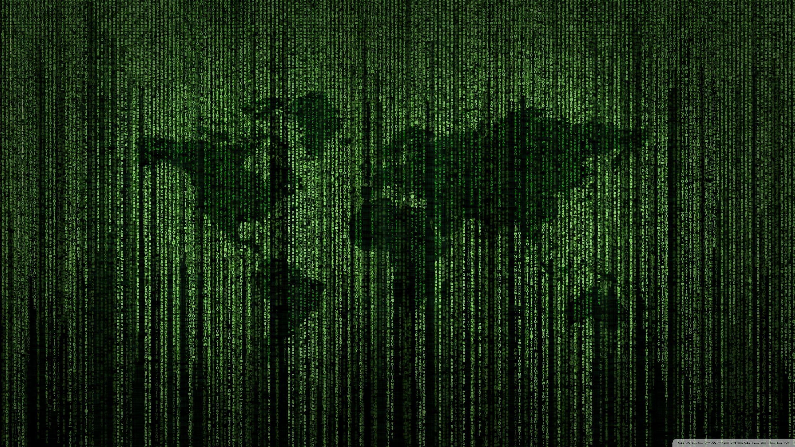 2560x1440 Green Matrix Code World Map HD desktop wallpaper, High Definition, Desktop