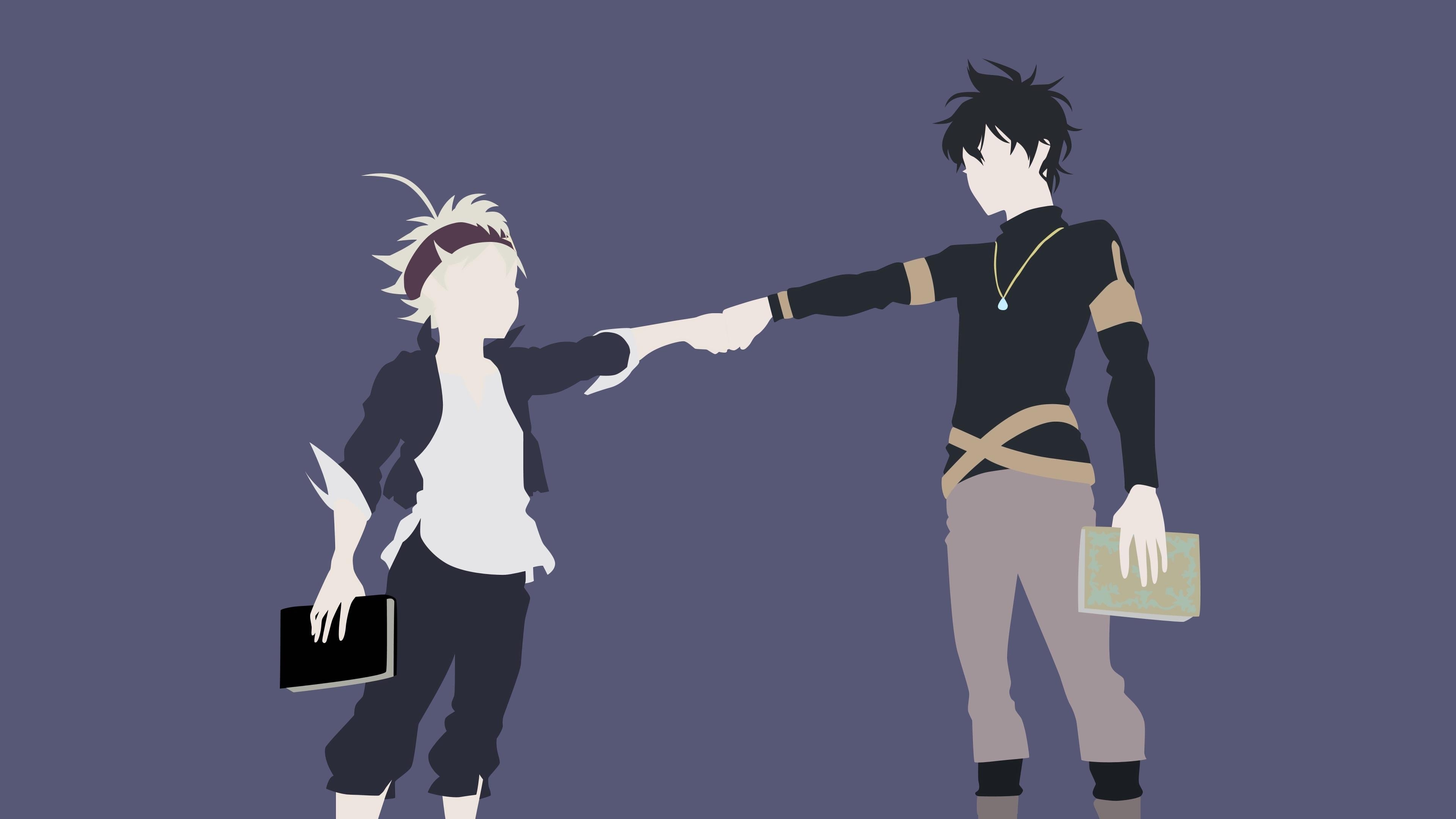 3840x2160 Asta Yuno Minimalist Black Clover 4K, Desktop